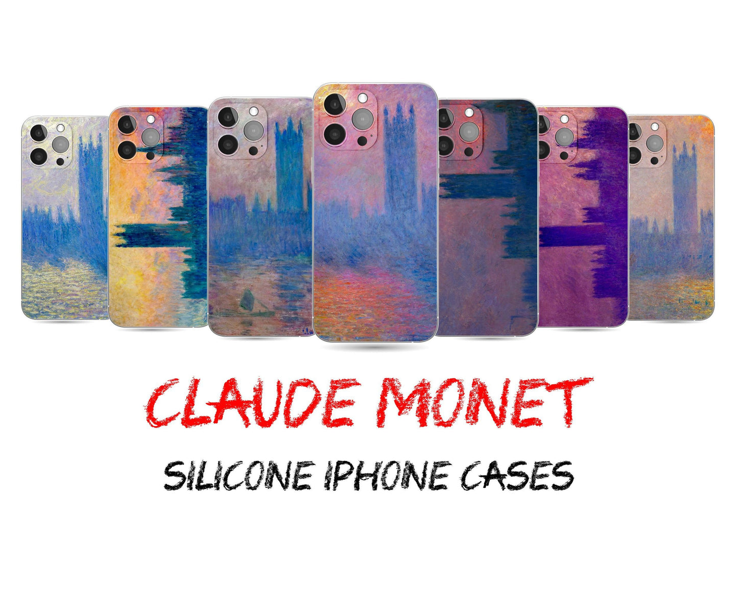 Claude Monet Houses Of Parliament Iphone 14 Plus Case, Apple iPhone Case, Iphone 14 Pro Max Case, Iphone Xs Case, Iphone 8 Plus Case Art