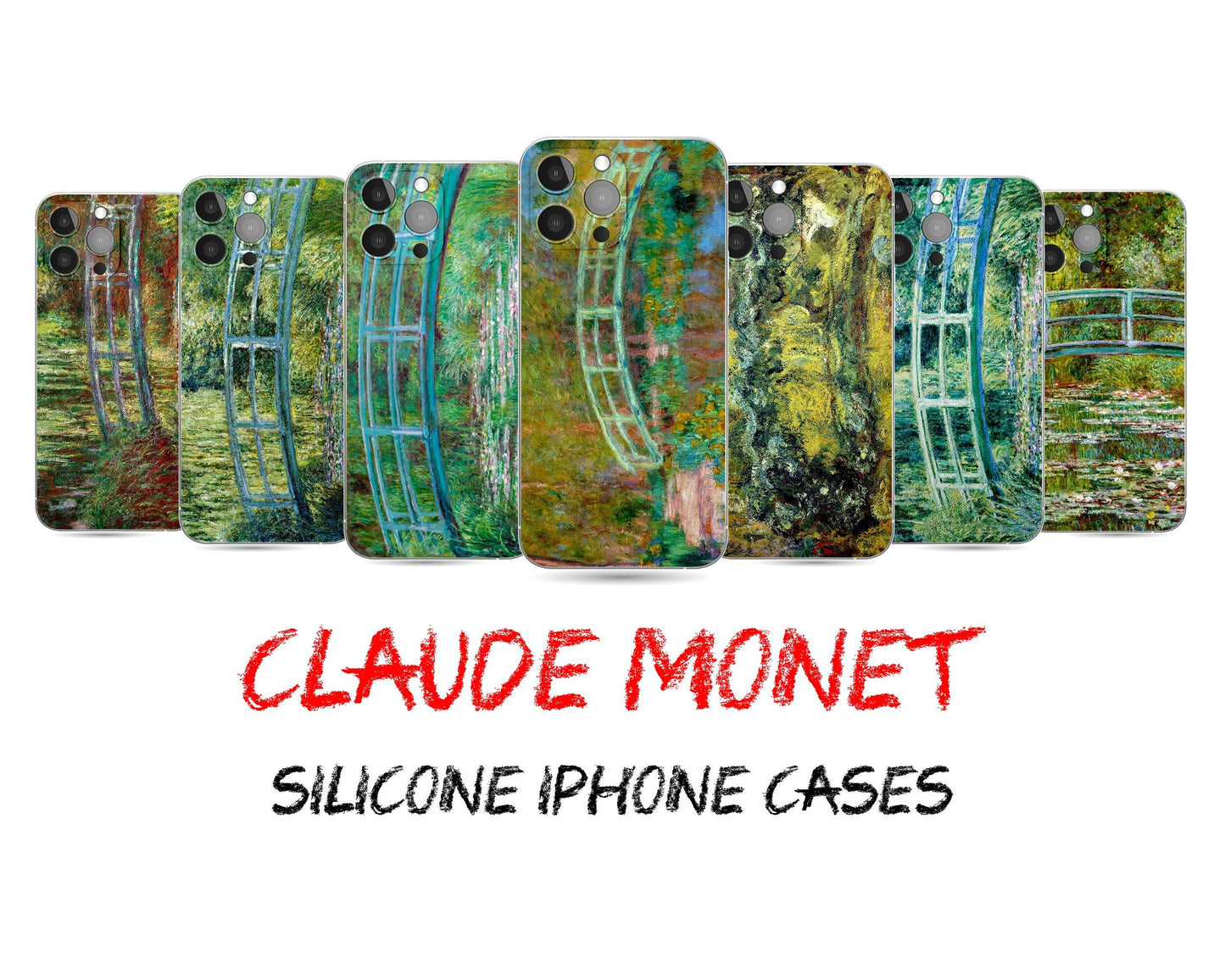Claude Monet Painting Japanese Bridge Iphone 14 Pro Case, Iphone 13 Pro Case, Iphone Xs Max Case, Iphone 8 Plus Case, Aesthetic Phone Case