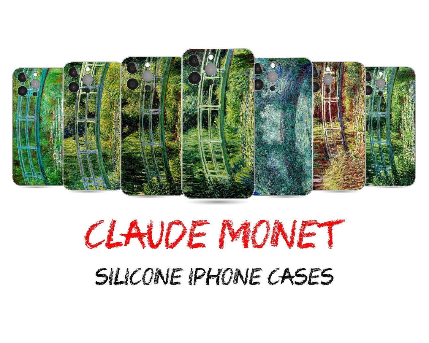 Claude Monet Japanese Bridge Iphone 14 Case, Iphone 12 Case, Iphone Se 2020, Iphone 8 Plus Case Art, Birthday Gift, Iphone Case Silicone