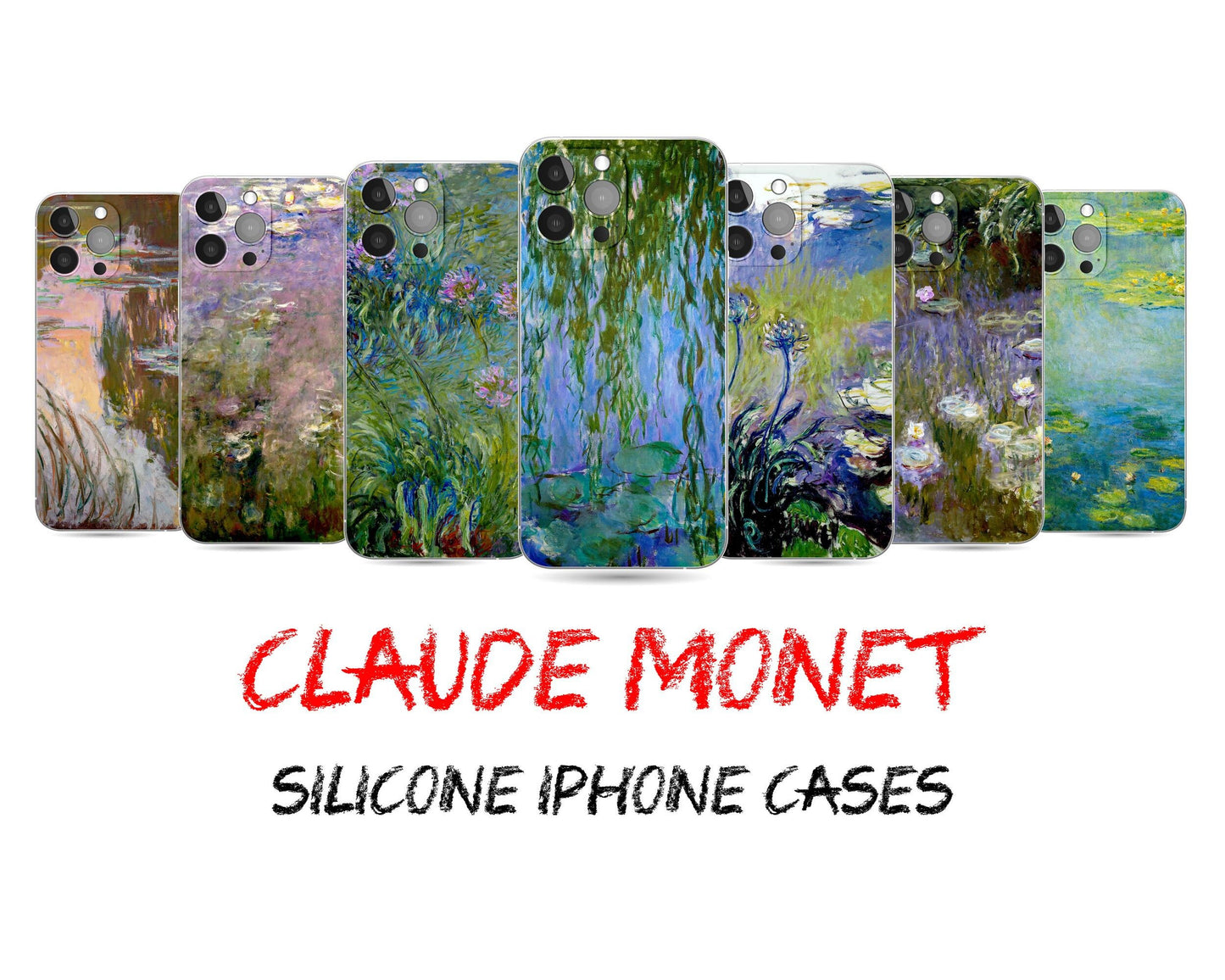 Claude Monet Waterlily Pond Iphone 14 Case, Iphone 14 Pro Case, Iphone Xr Case, Iphone 8 Plus Case Art, Gift For Her, Iphone Case Silicone
