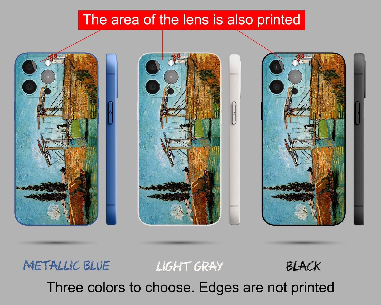 Vincent Van Gogh Langlois Bridge At Arles Phone Cover, Iphone 11 Case, Iphone Xs, Iphone 8 Plus Case Art, Vivid Colors, Aesthetic Phone Case
