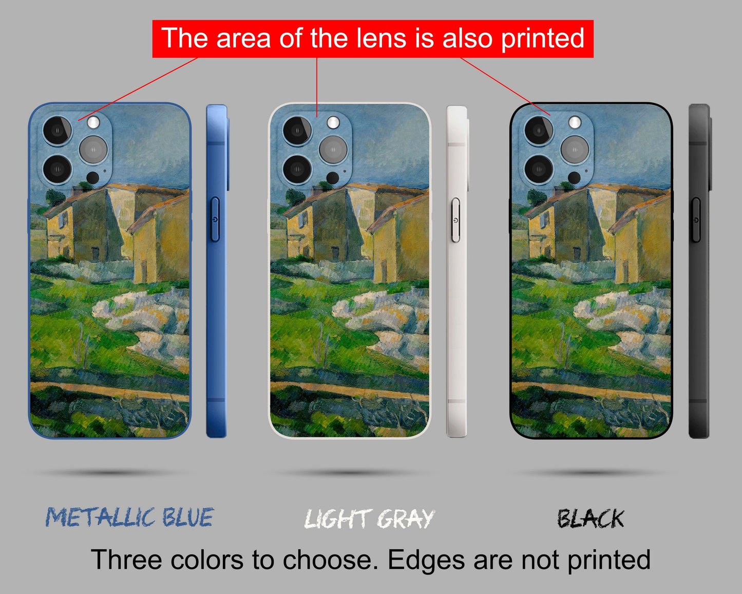 Iphone 14 Plus Case Of Paul Cézanne Famous Landscape Painting, Iphone 11 Case, Iphone Xr Case, Iphone Protective Case, Iphone Case Silicone