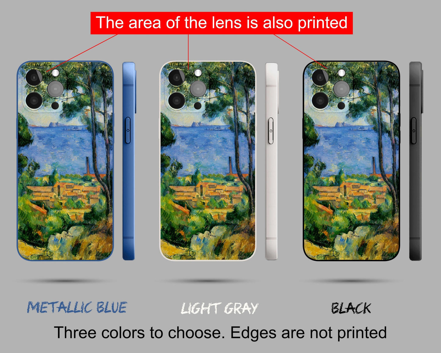 iPhone 14 Case Of Paul Cézanne Famous Landscape Painting Iphone 14 Pro Max Cover, Iphone 8 Plus Iphone Cases, Birthday Gift, Silicone Case