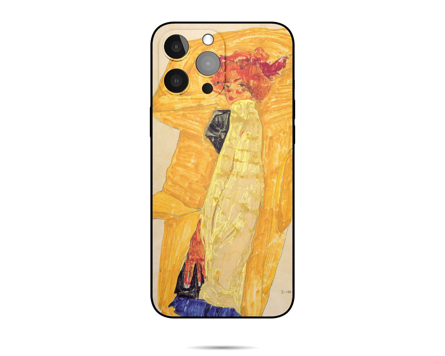 Iphone 14 Pro Max Case Of Egon Schiele Famous Painting, Iphone 12 Mini Case, Iphone Xs, Designer Iphone 8 Plus Case, Iphone Case Silicone