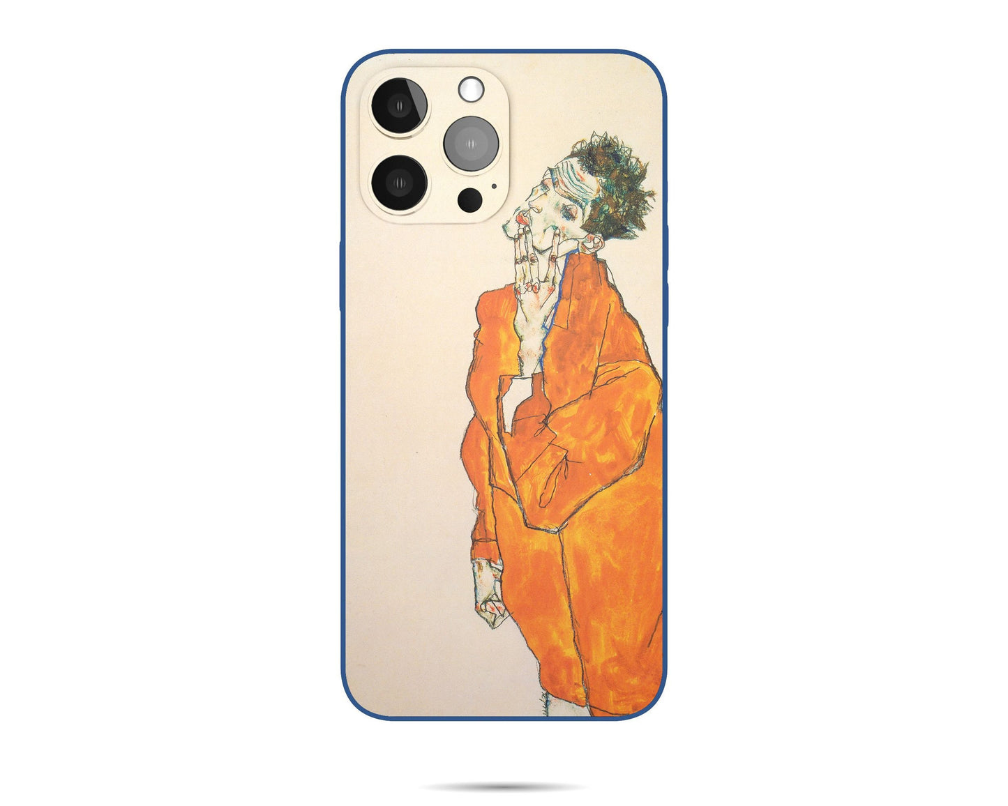 Iphone 14 Case Of Egon Schiele Famous Painting Iphone Cover, Iphone 13, Iphone Xr, Expressionist , Colorful, Designer Iphone 8 Plus Case