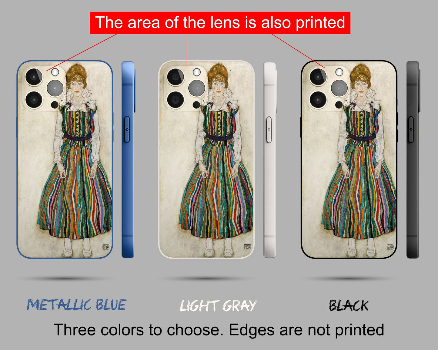 Iphone 14 Case Of Egon Schiele Famous Painting, Iphone 8 Plus, Iphone 7 Plus Case, Expressionist , Colorful, Aesthetic Phone Case