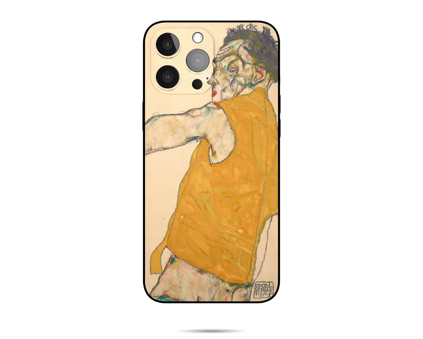 Iphone 14 Case Of Egon Schiele Famous Painting Iphone Cover, Iphone 11 Case, Designer Iphone 8 Plus Case, Gift For Her, Iphone Case Silicone