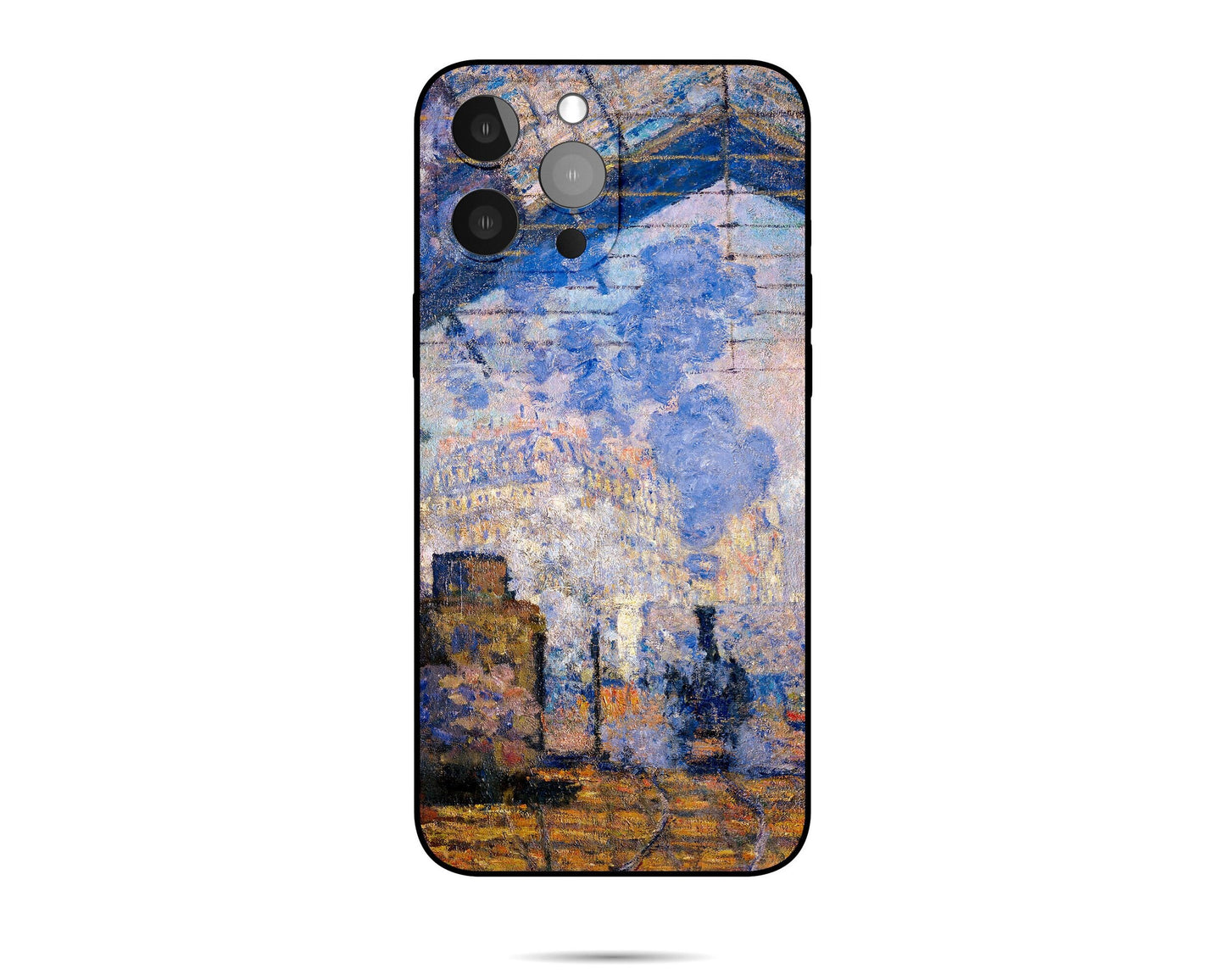 Claude Monet Painting Saint Lazare Train Station Iphone Case, Iphone 12 Pro Max, Iphone X, Iphone 8 Plus Case Art, Iphone Case Silicone