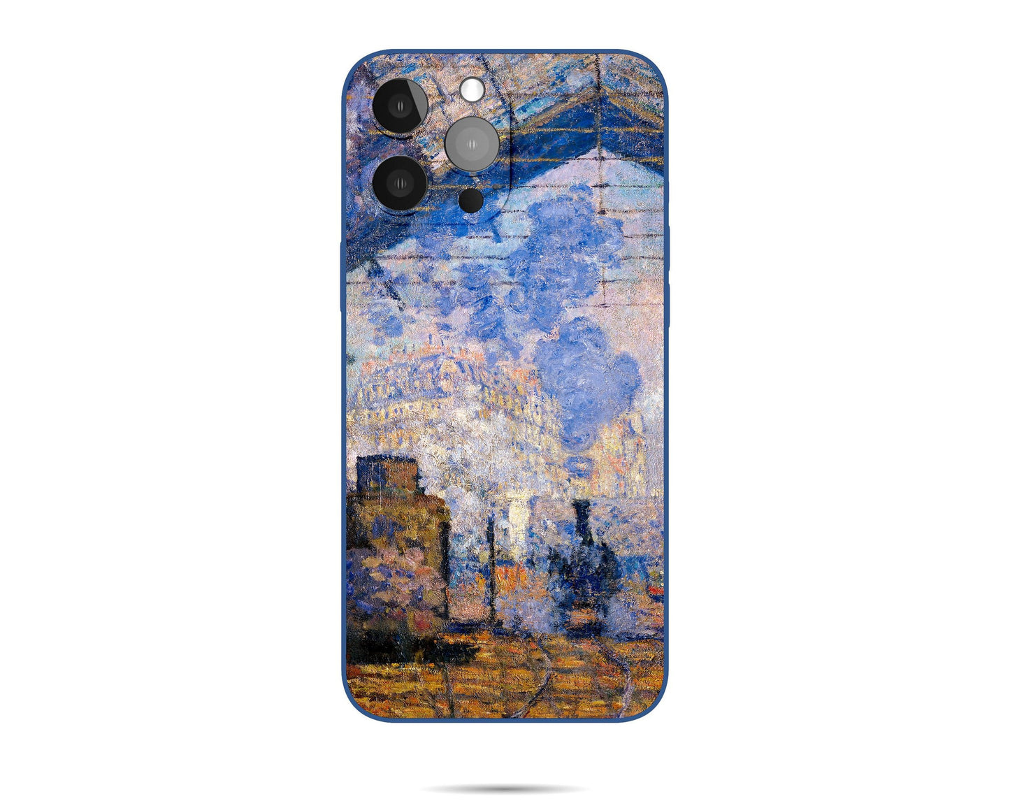 Claude Monet Painting Saint Lazare Train Station Iphone Case, Iphone 12 Pro Max, Iphone X, Iphone 8 Plus Case Art, Iphone Case Silicone