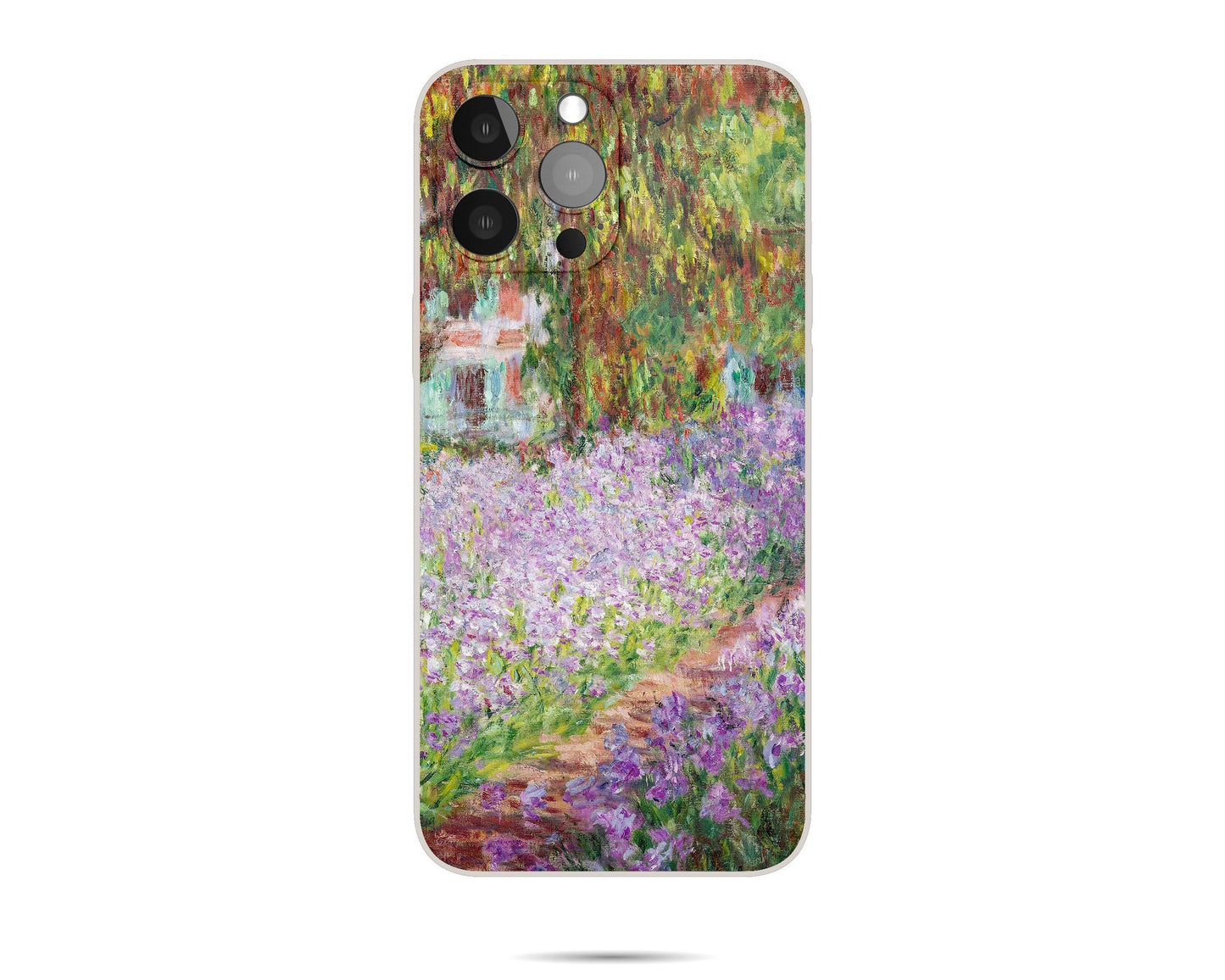 Claude Monet Painting Irises In Monet'S Garden Iphone 14 Plus Case, Iphone Se 2020, Iphone Case Protective, Iphone Case Silicone