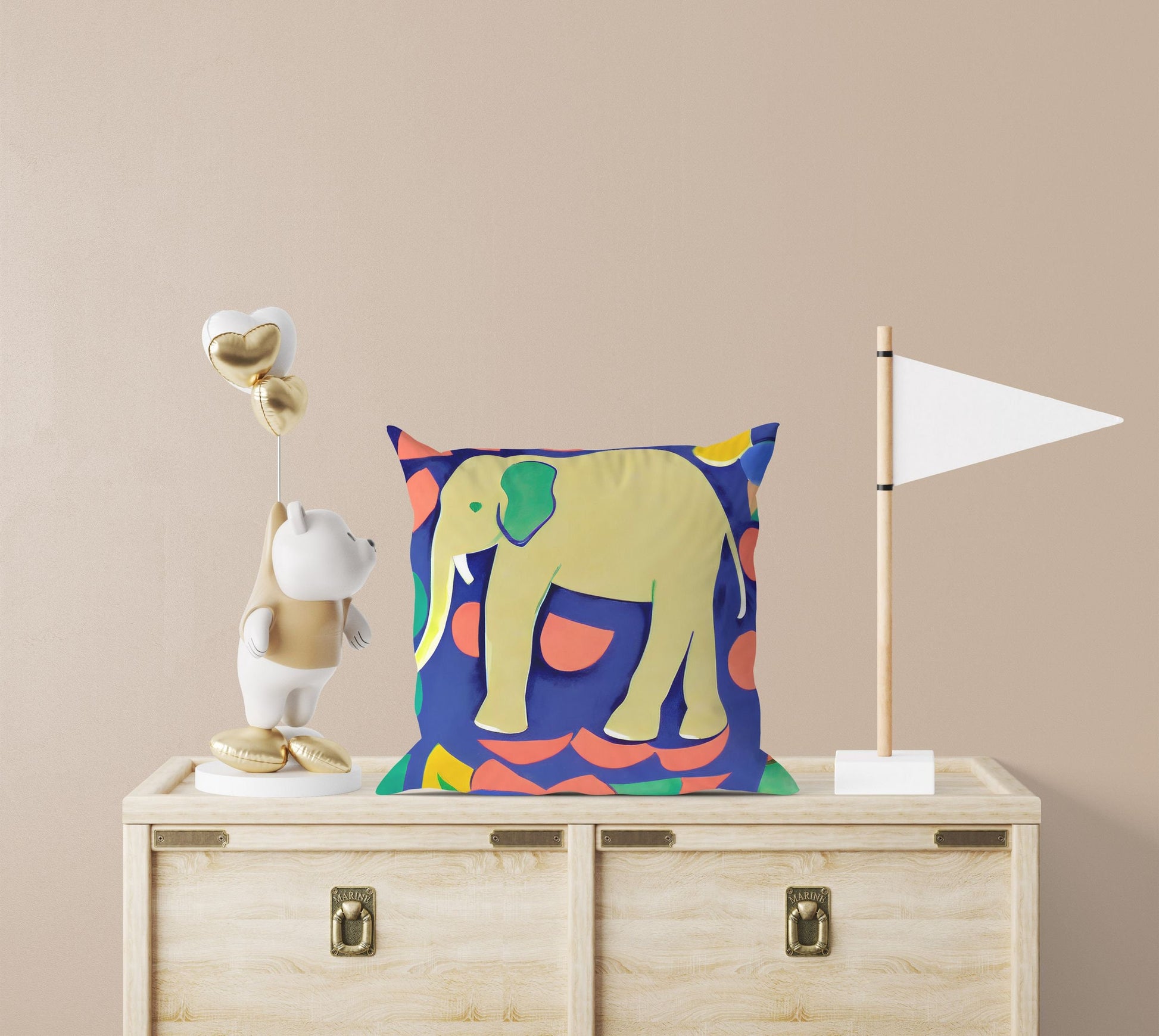 Modern Art African Wildlife Elephant, Toss Pillow, Abstract Pillow Case, Artist Pillow, Colorful Pillow Case, Watercolor Pillow Cases