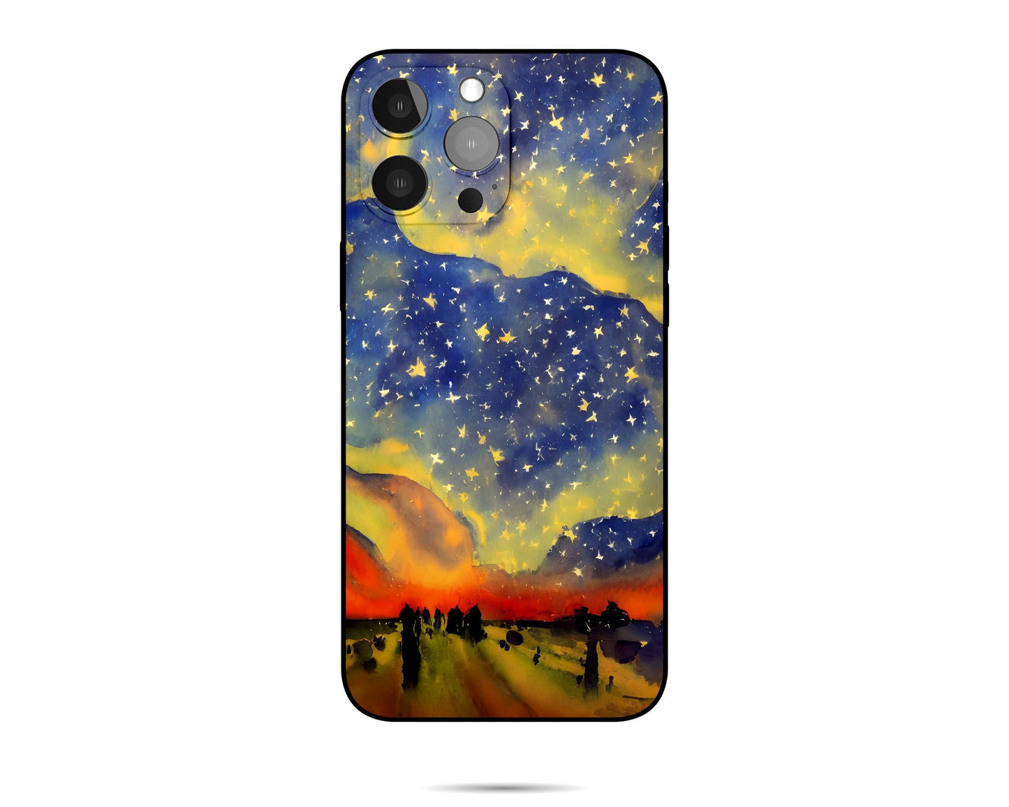George Miller Original Watercolor Starry Night Iphone Case, Iphone 13 Pro Max, Iphone Xs, Iphone 8 Plus Case Art, Aesthetic Phone Case