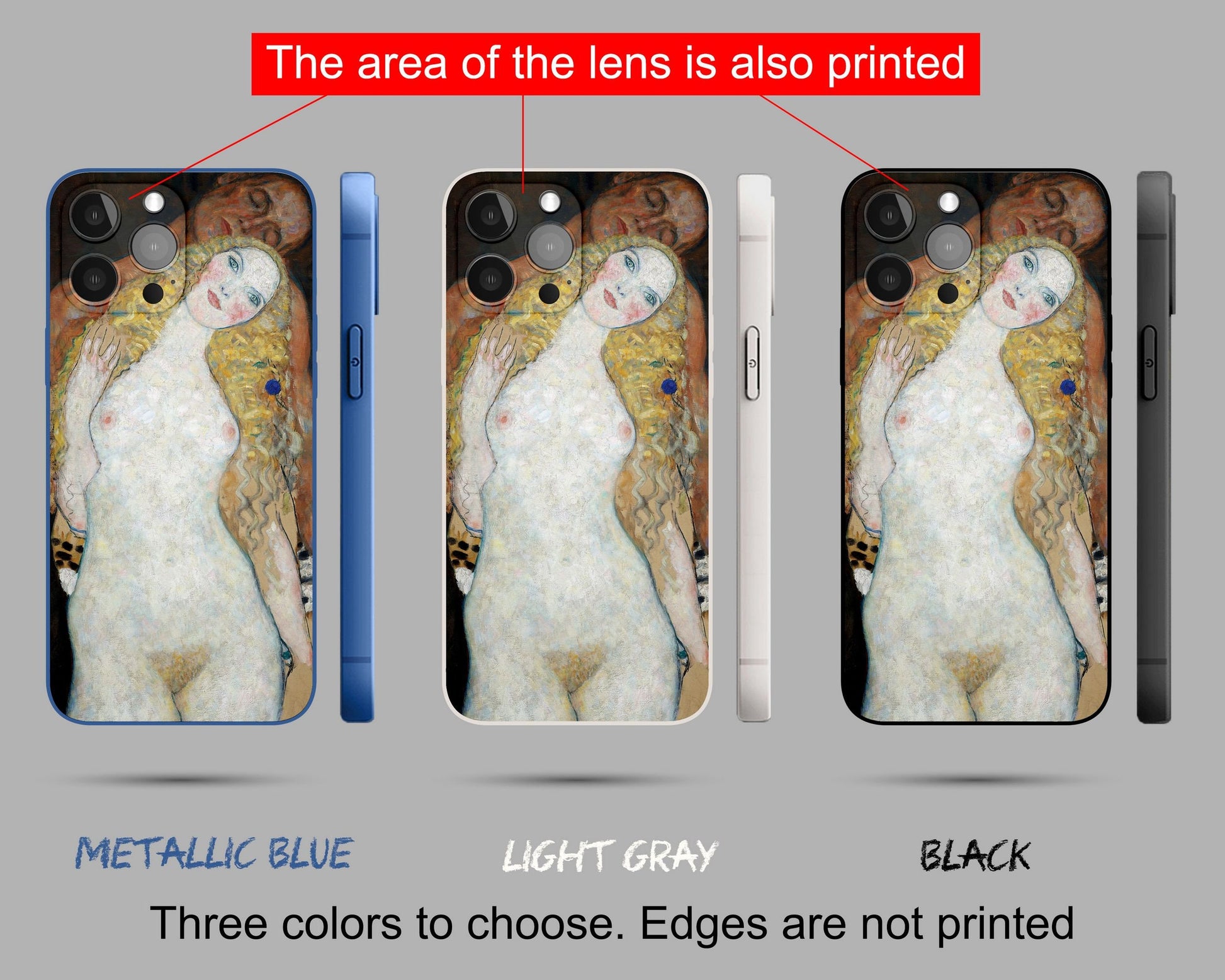 Gustav Klimt Famous Art Adam And Eve Iphone Cover, Iphone 11 Pro Case, Designer Iphone 8 Plus Case, Iphone Protective Case, Silicone Case