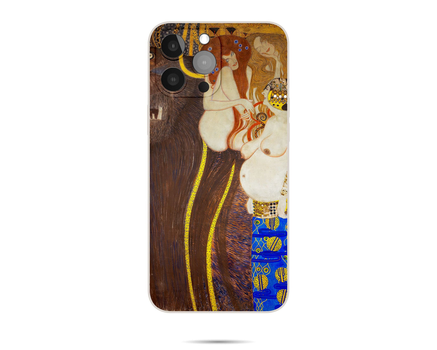Iphone Case Of Gustav Klimt Painting Beethoven Frieze-The Hostile Powers, Iphone 12 Pro Case, Iphone 7 Case, Aesthetic Iphone, Gift For Her