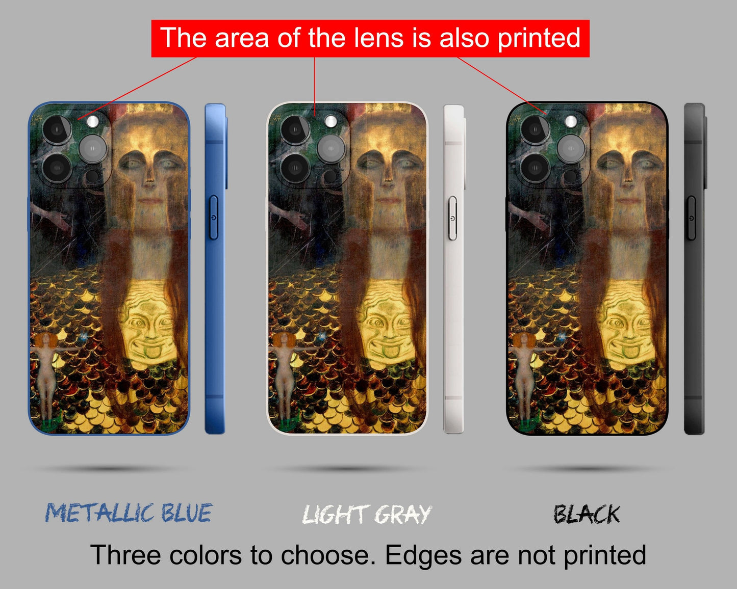 iPhone Case Of Gustav Klimt Painting Pallas Athene Iphone Case, 11 Pro Case, Aesthetic Iphone, Iphone Case Protective, Iphone Case Silicone