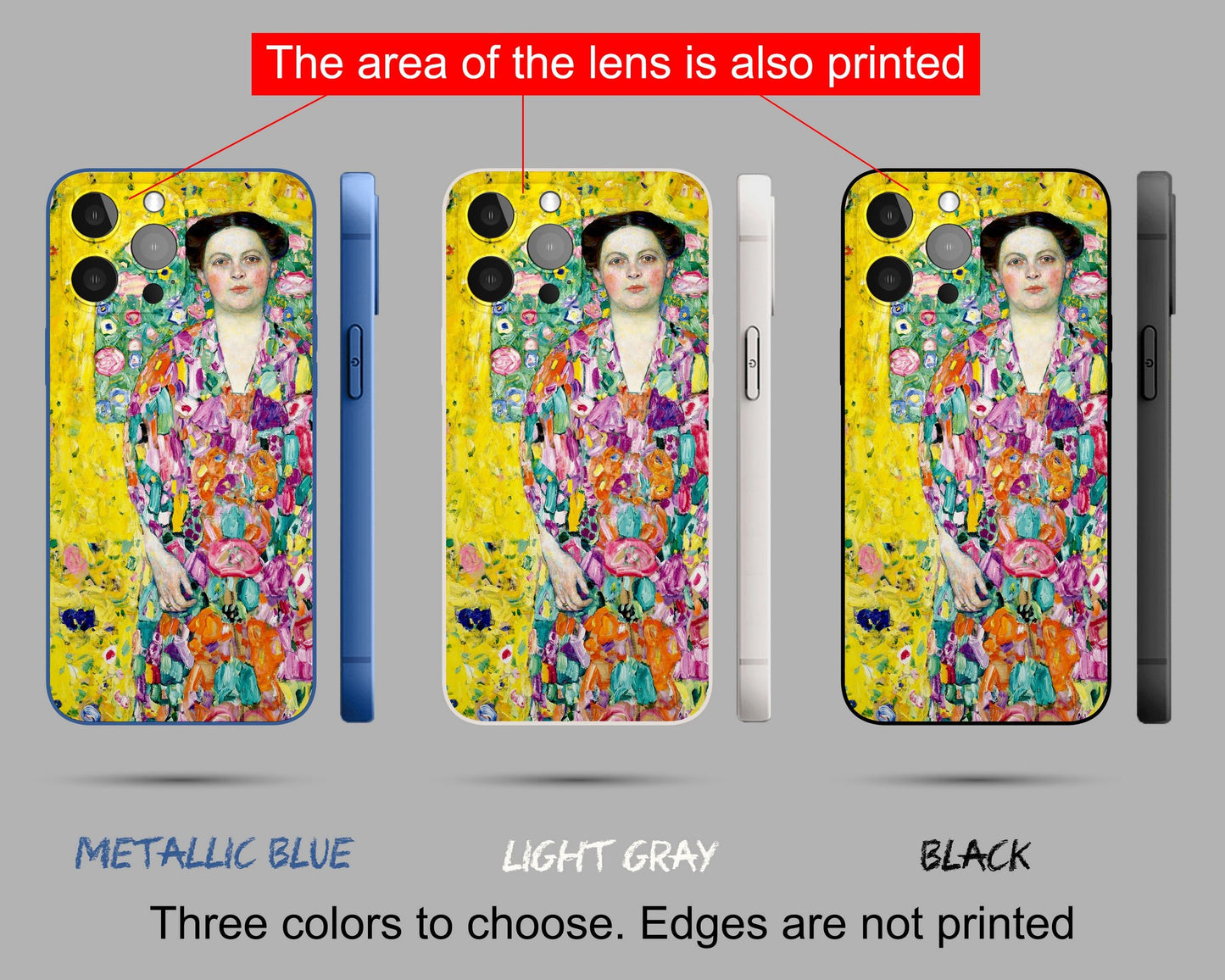 iPhone 14 Plus Case Of Gustav Klimt Painting Portrait Of Eugenia Primavesi, Iphone 13 Case, Iphone Case Protective, Iphone Case Silicone