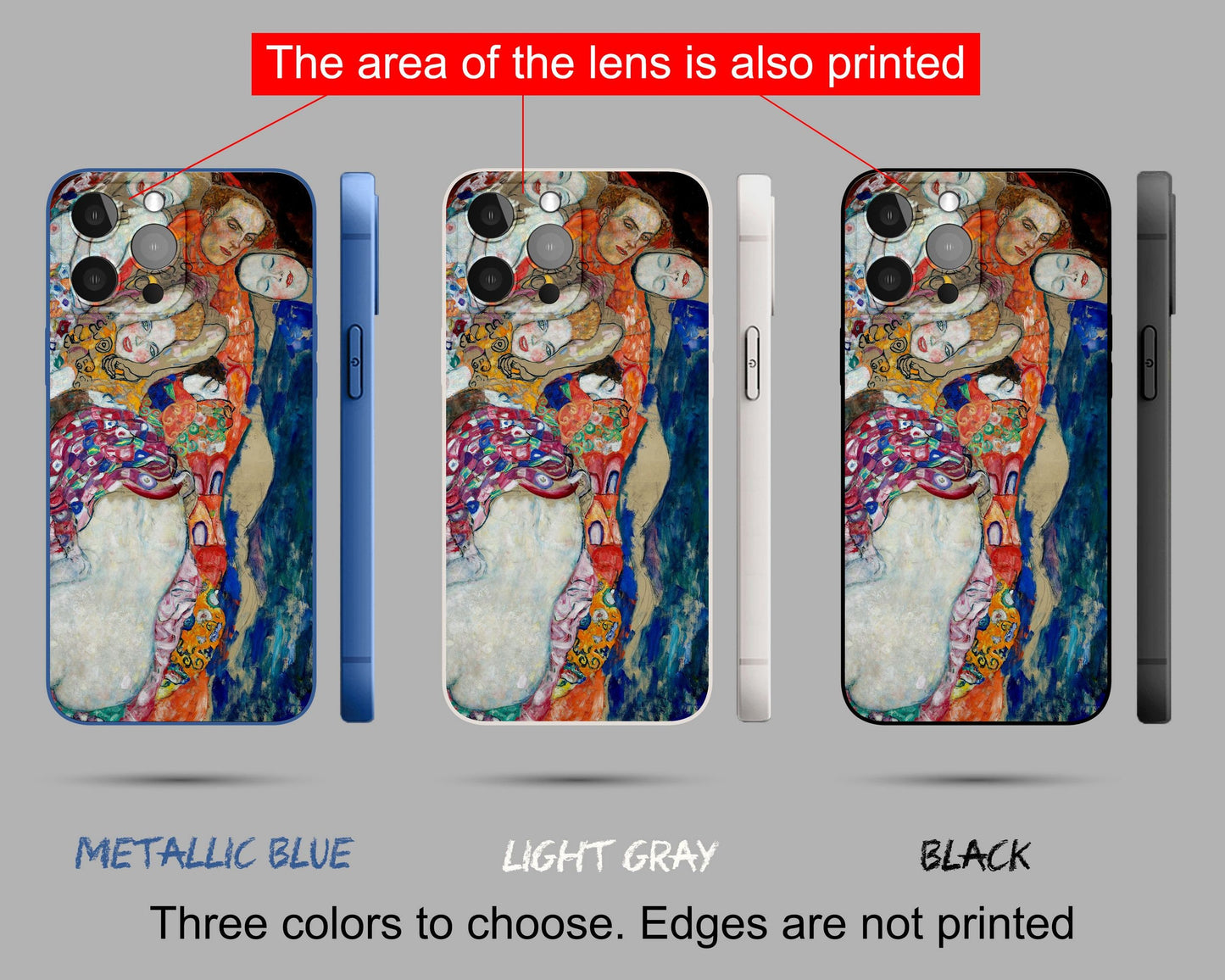 Iphone Case Of Gustav Klimt Painting The Bride, Iphone Cover, Iphone 12 Pro Case, Iphone Se 2020, Art Nouveau, Vivid Color, Aesthetic Iphone