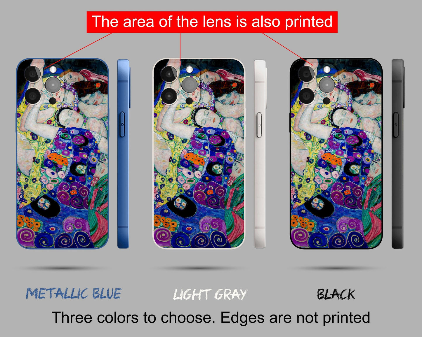 iPhone 14 Case Of Gustav Klimt Painting The Virgin Iphone Case, Iphone 8 Plus, Designer Iphone 8 Plus Case, Gift For Her, Silicone Case