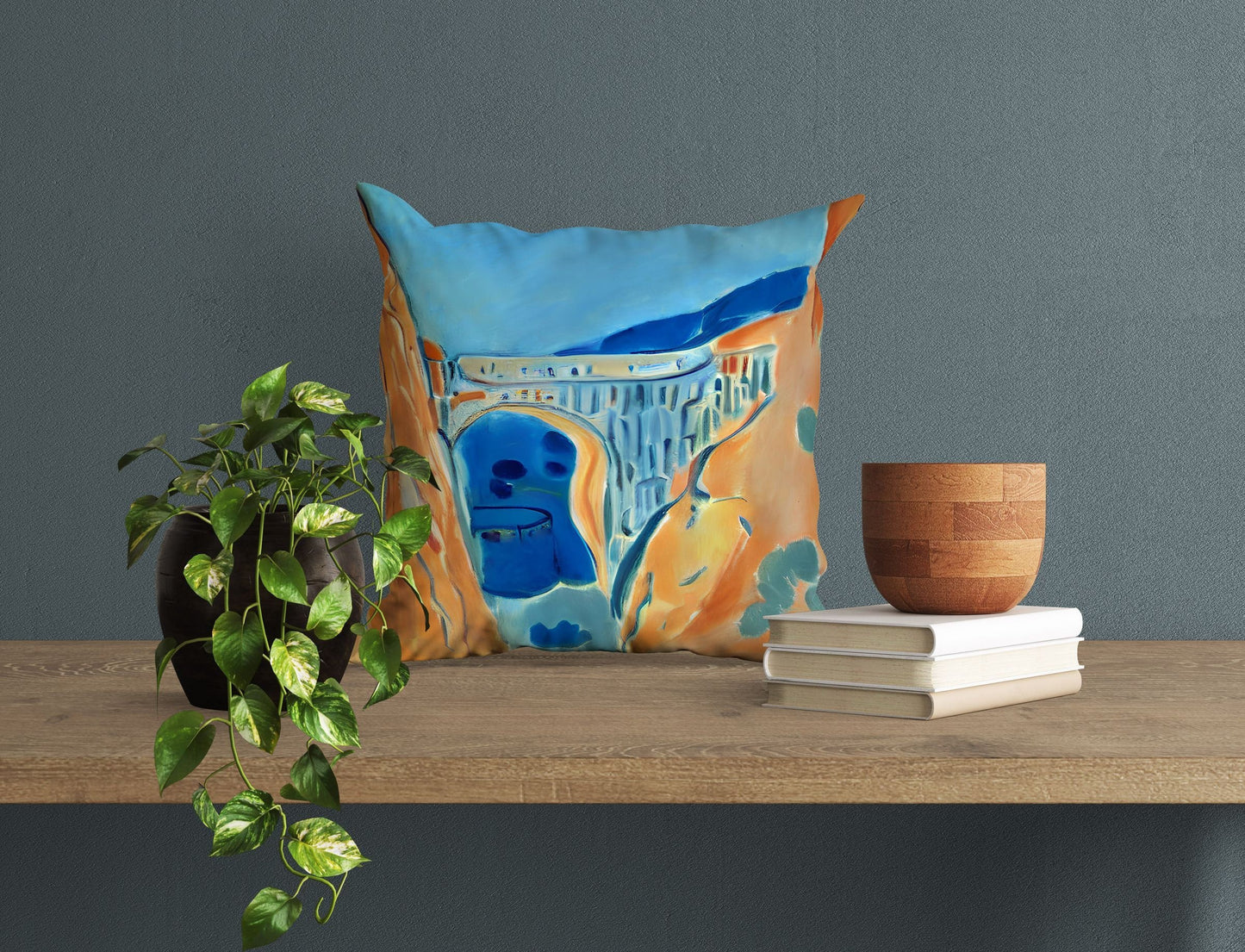 Landscape Art, Decorative Pillow, Abstract Throw Pillow Cover, Contemporary Pillow, Large Pillow, Home Decor Pillow, Indoor Pillow Cases
