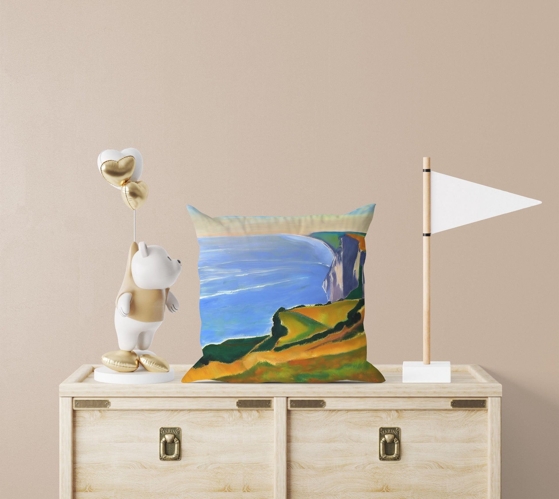 Landscape Art Throw Pillow, Abstract Pillow, Art Pillow, Colorful Pillow Case, Modern Pillow, Housewarming Gift, Indoor Pillow Cases