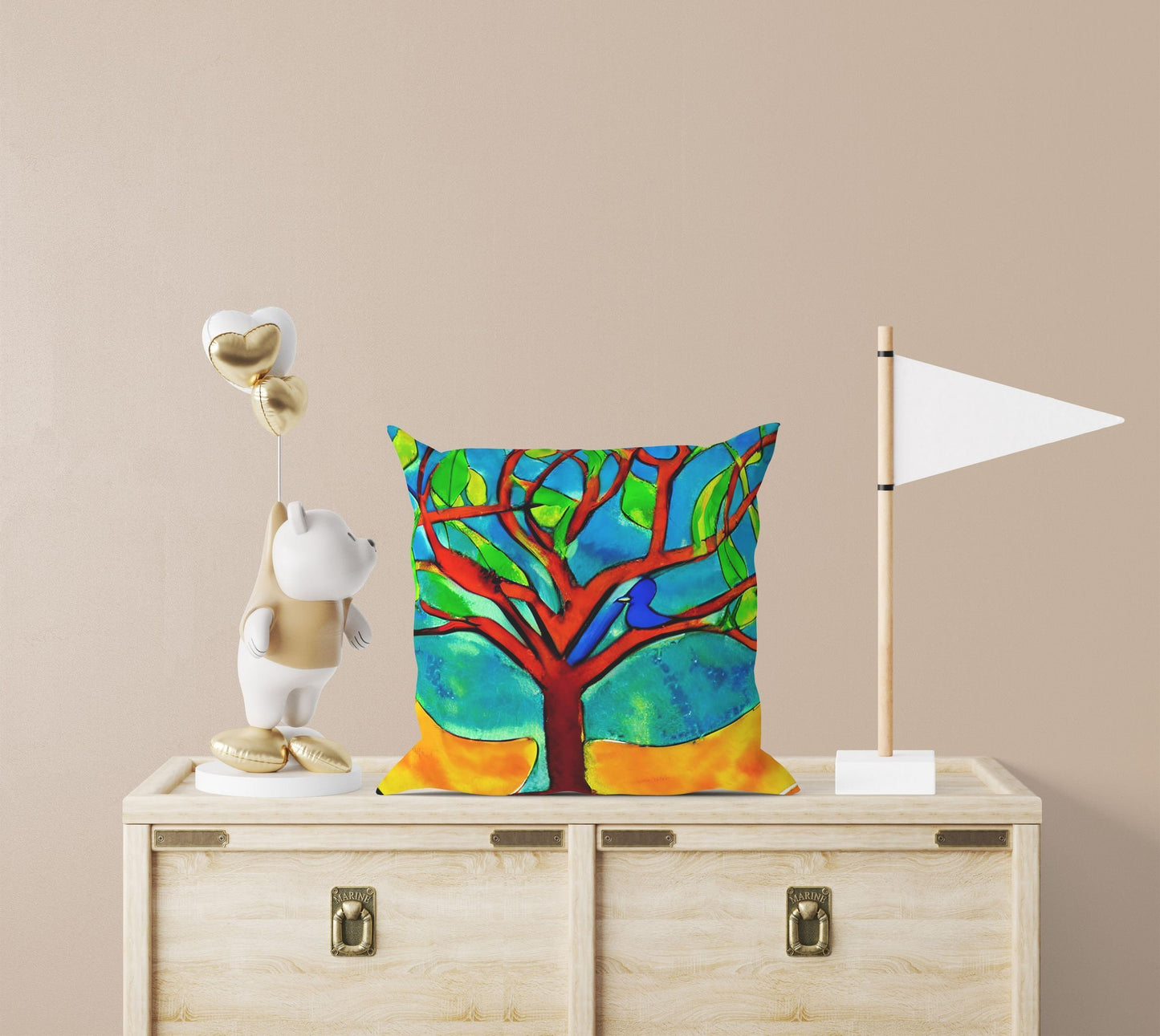 Tree Of Life Toss Pillow, Abstract Throw Pillow Cover, Soft Pillow Cases, Colorful Pillow Case, Contemporary Pillow, Square Pillow