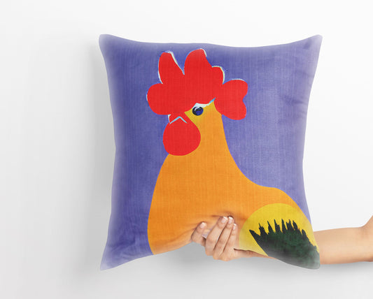 Original Art Rooster Pillow Case, Abstract Throw Pillow Cover, Soft Pillow Cases, Colorful Pillow Case, Home Decor Pillow, Sofa Pillows