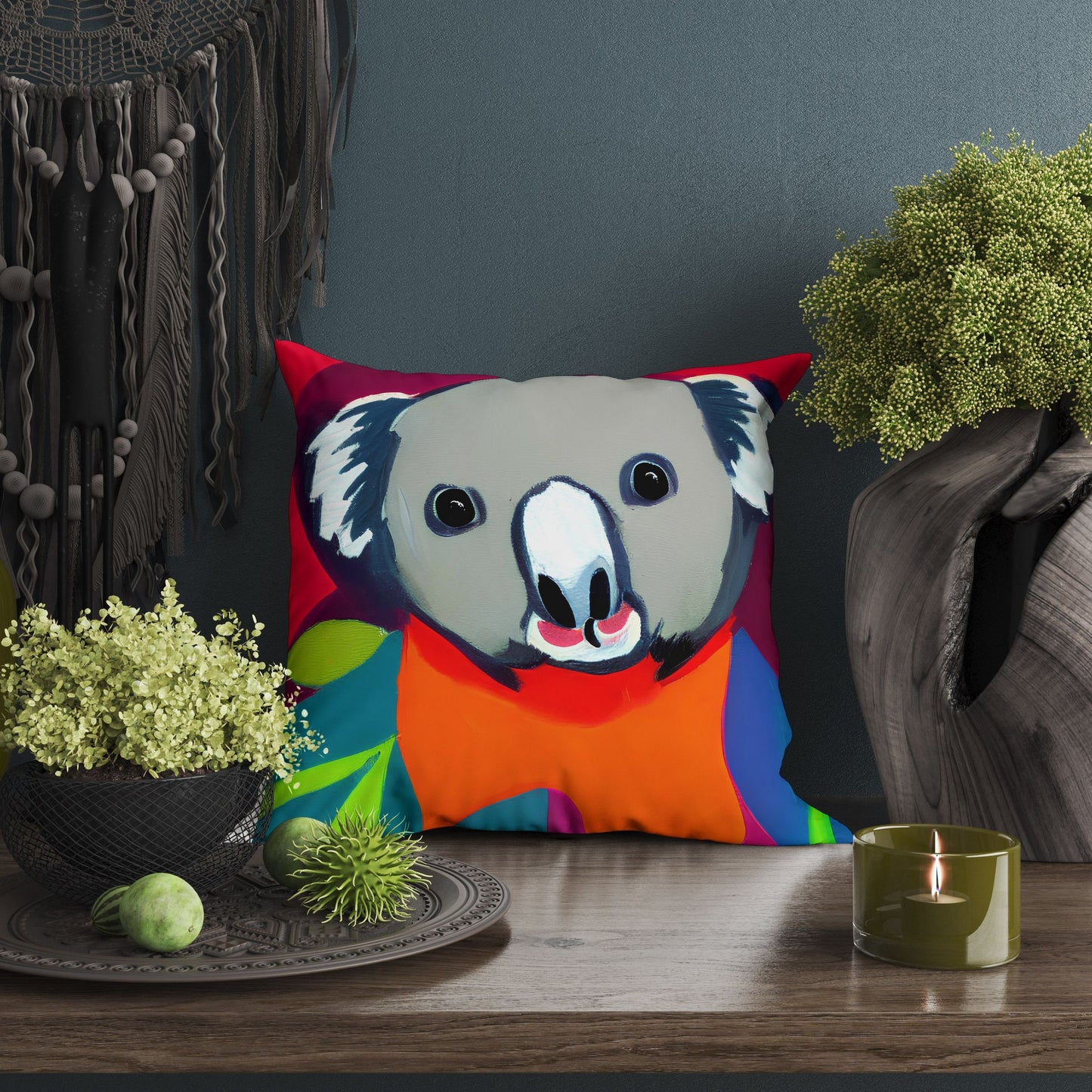 Australian Wildlife Australian Wildlife Koala Throw Pillow Cover, Abstract Throw Pillow, Soft Pillow Cases, Colorful Pillow Case, Fashion