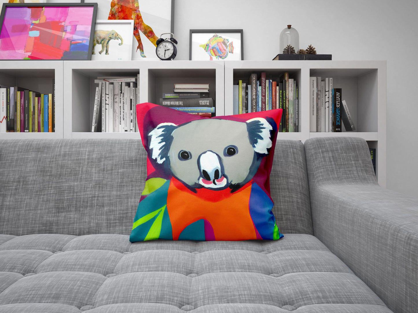Australian Wildlife Australian Wildlife Koala Throw Pillow Cover, Abstract Throw Pillow, Soft Pillow Cases, Colorful Pillow Case, Fashion
