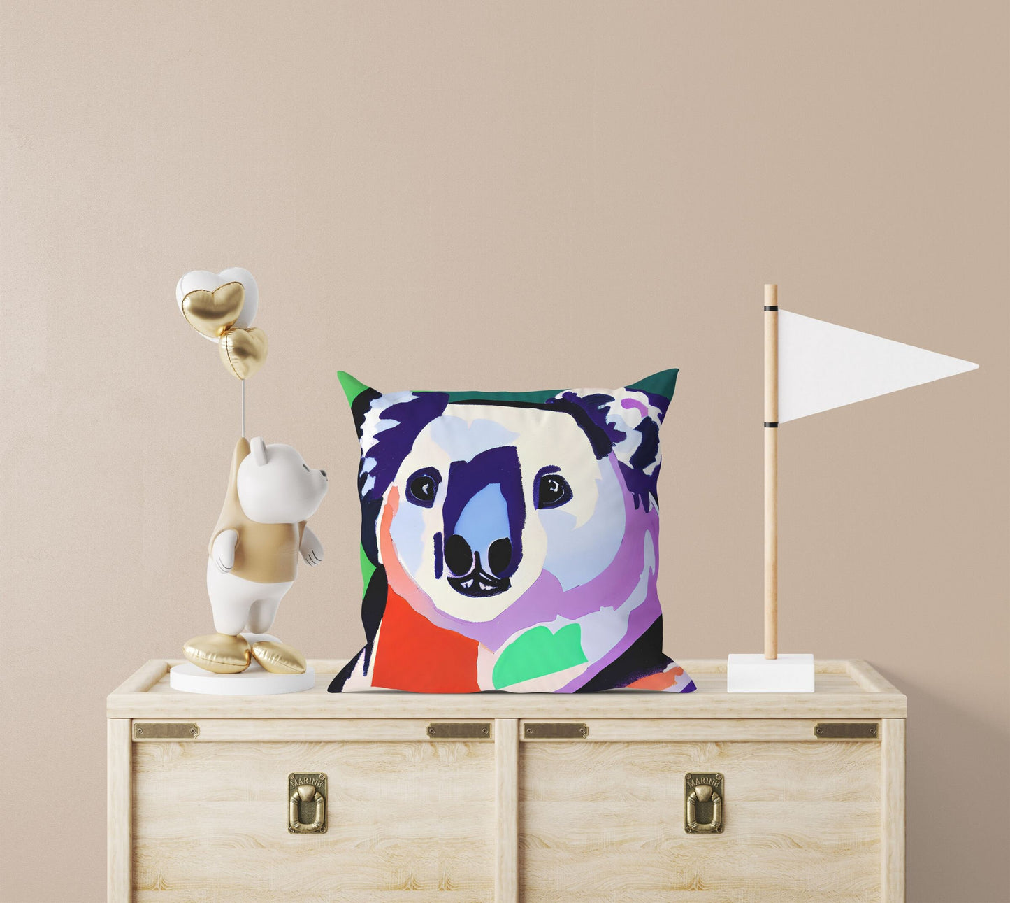 Australian Wildlife Australian Wildlife Koala Tapestry Pillows, Abstract Throw Pillow, Soft Pillow Cases, Nursery Pillows, Holiday Gift