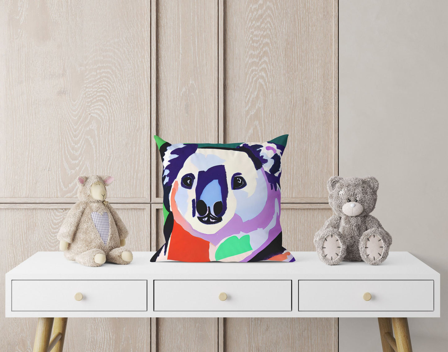 Australian Wildlife Australian Wildlife Koala Tapestry Pillows, Abstract Throw Pillow, Soft Pillow Cases, Nursery Pillows, Holiday Gift