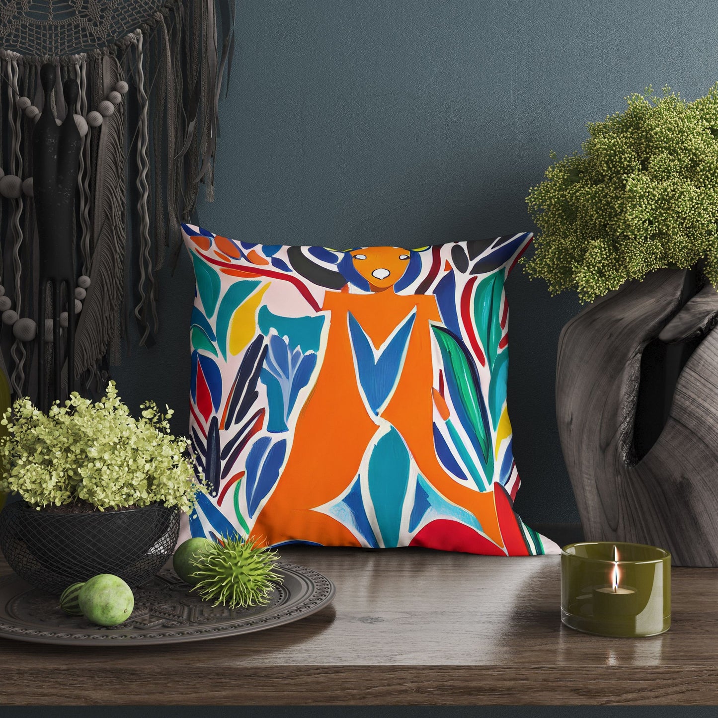Australian Wildlife Kangaroo Pillow Case, Abstract Throw Pillow Cover, Comfortable, Colorful Pillow Case, Housewarming Gift, Girl Pillow