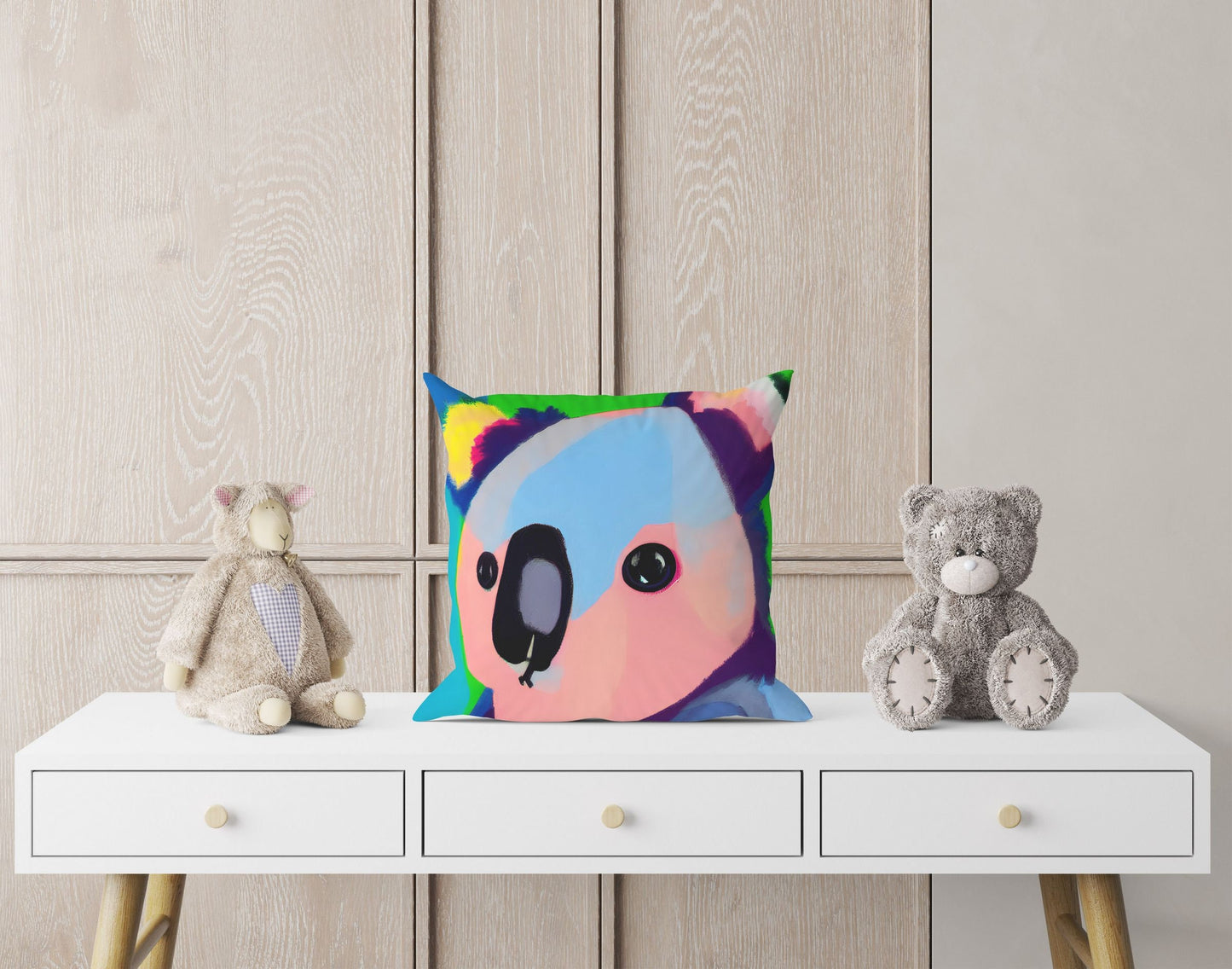 Australian Wildlife Australian Wildlife Koala Tapestry Pillows, Original Art Pillow, Home Decor Pillow, Indoor Pillow Cases