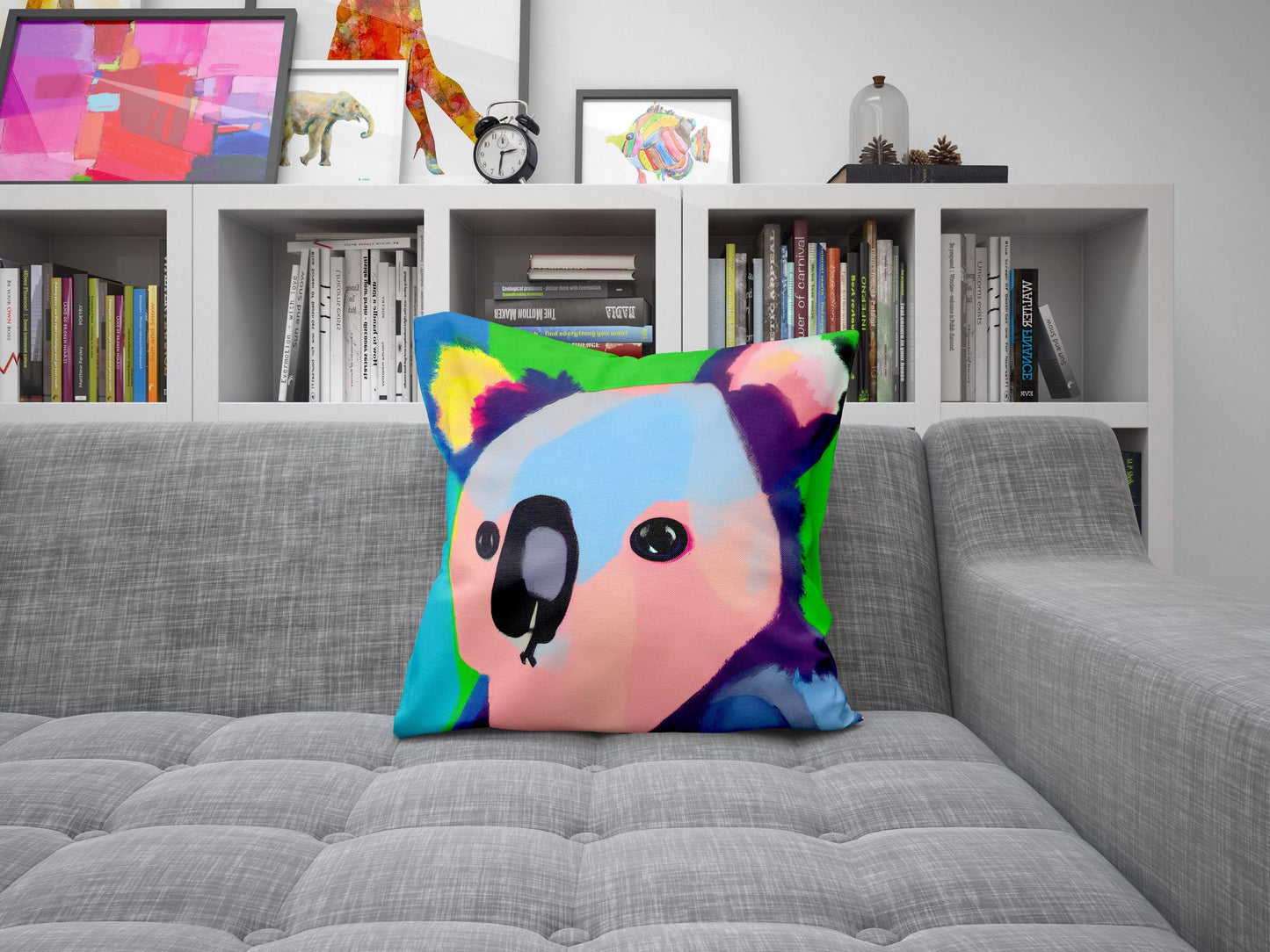 Australian Wildlife Australian Wildlife Koala Tapestry Pillows, Original Art Pillow, Home Decor Pillow, Indoor Pillow Cases