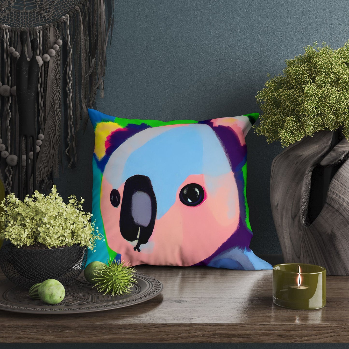 Australian Wildlife Australian Wildlife Koala Tapestry Pillows, Original Art Pillow, Home Decor Pillow, Indoor Pillow Cases