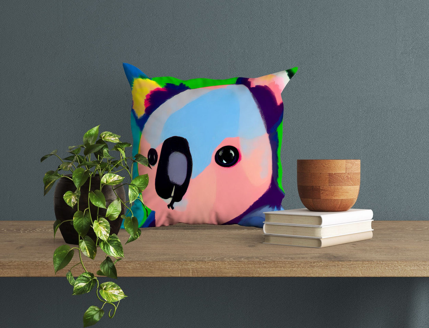 Australian Wildlife Australian Wildlife Koala Tapestry Pillows, Original Art Pillow, Home Decor Pillow, Indoor Pillow Cases