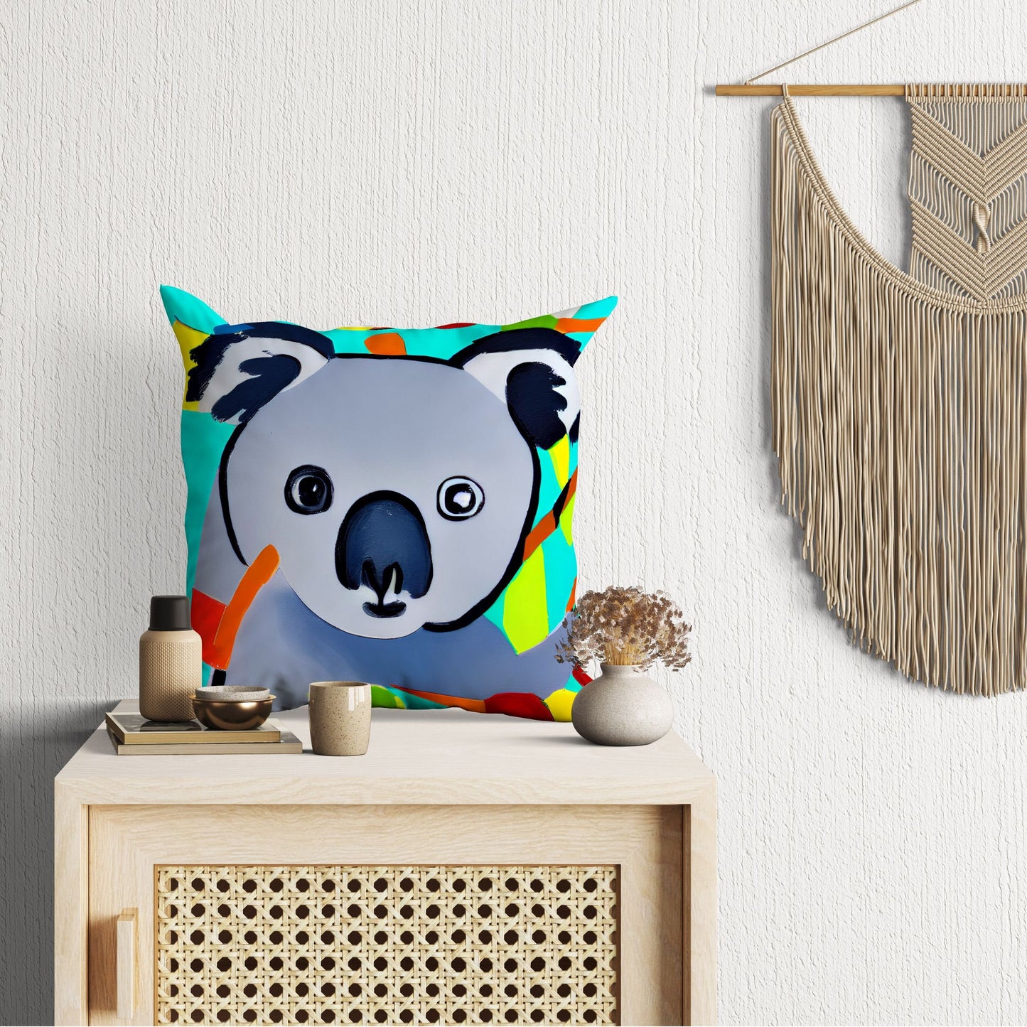 Australian Wildlife Australian Wildlife Koala Decorative Pillow, Abstract Pillow, Designer Pillow, Colorful Pillow Case, Modern Pillow