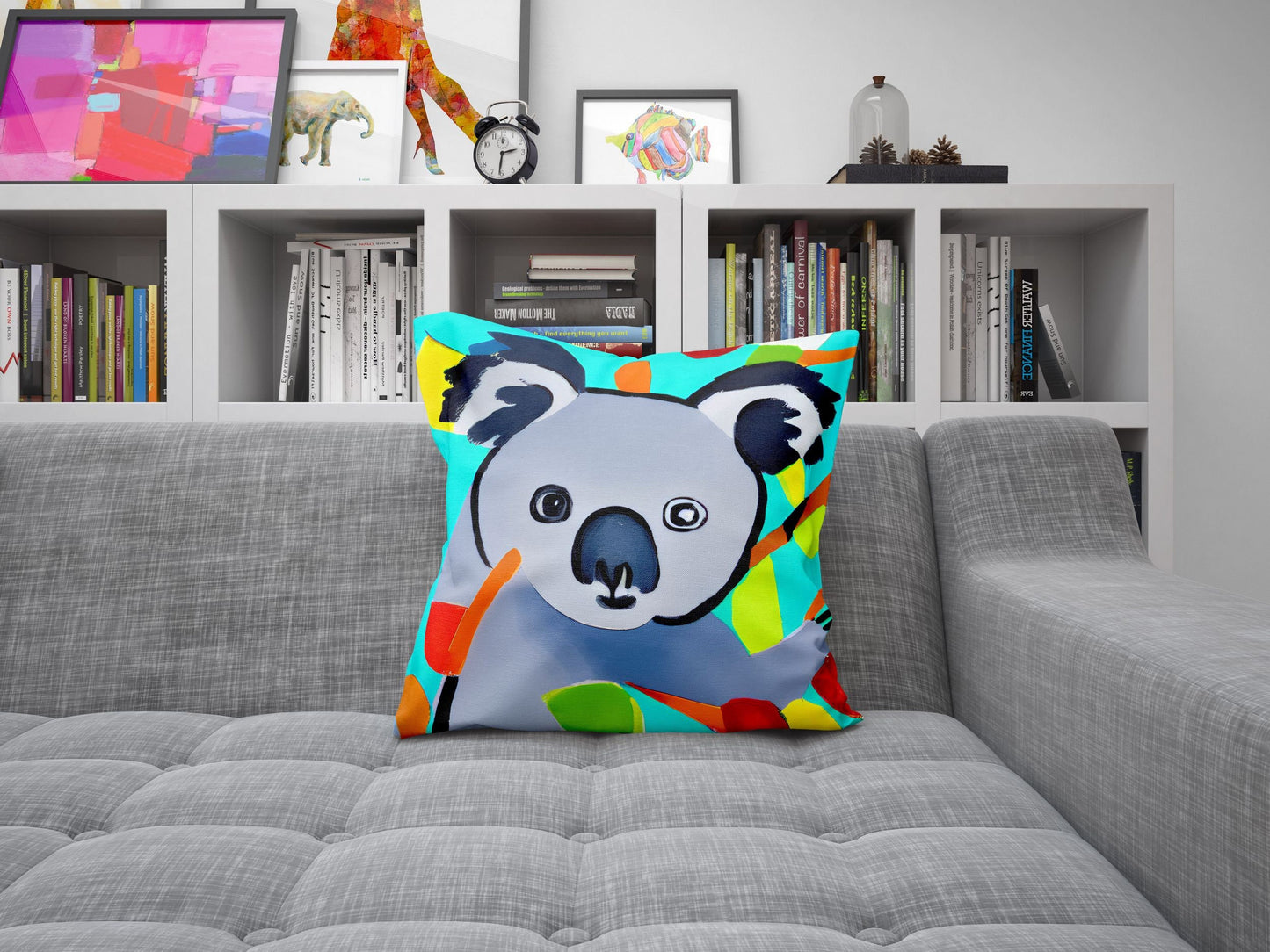 Australian Wildlife Australian Wildlife Koala Decorative Pillow, Abstract Pillow, Designer Pillow, Colorful Pillow Case, Modern Pillow