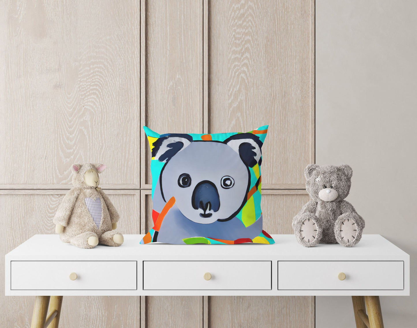 Australian Wildlife Australian Wildlife Koala Decorative Pillow, Abstract Pillow, Designer Pillow, Colorful Pillow Case, Modern Pillow