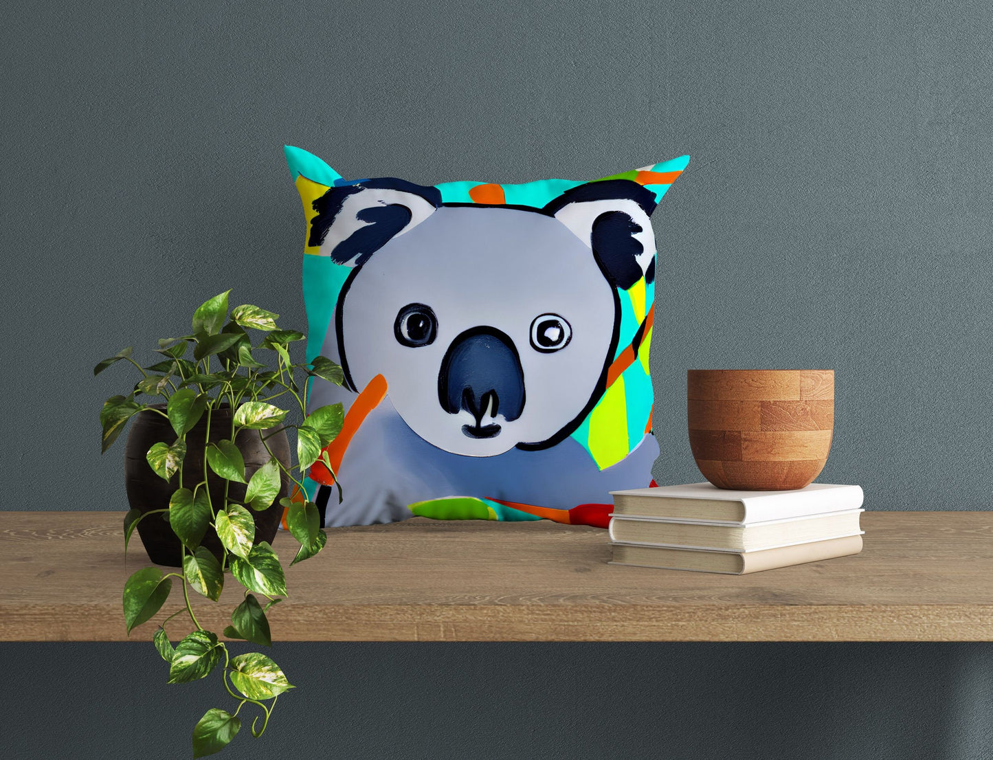 Australian Wildlife Australian Wildlife Koala Decorative Pillow, Abstract Pillow, Designer Pillow, Colorful Pillow Case, Modern Pillow