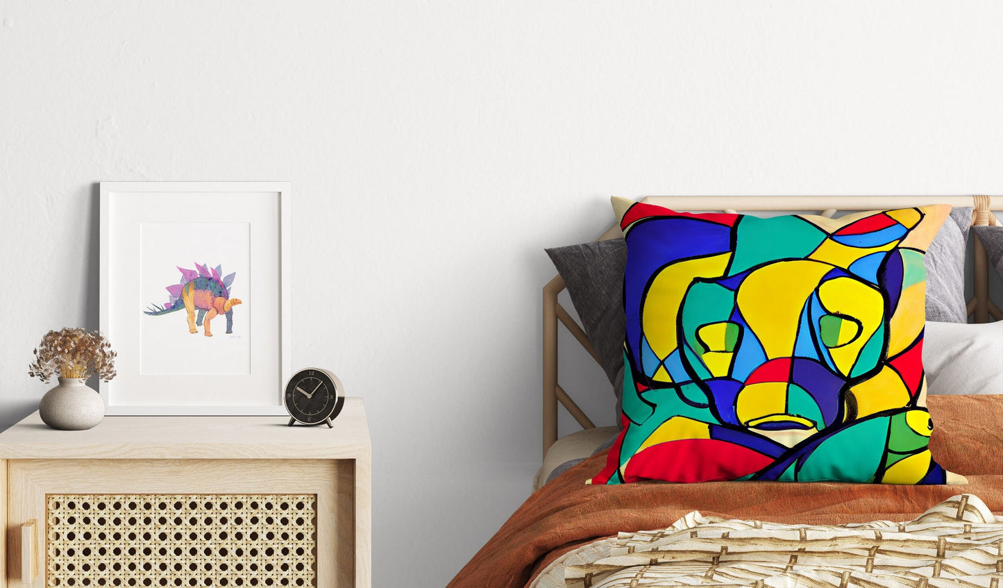 Australian Wildlife Platypus Abstract Art Toss Pillow, Abstract Pillow, Original Art Pillow, Colorful Pillow Case, Contemporary Pillow