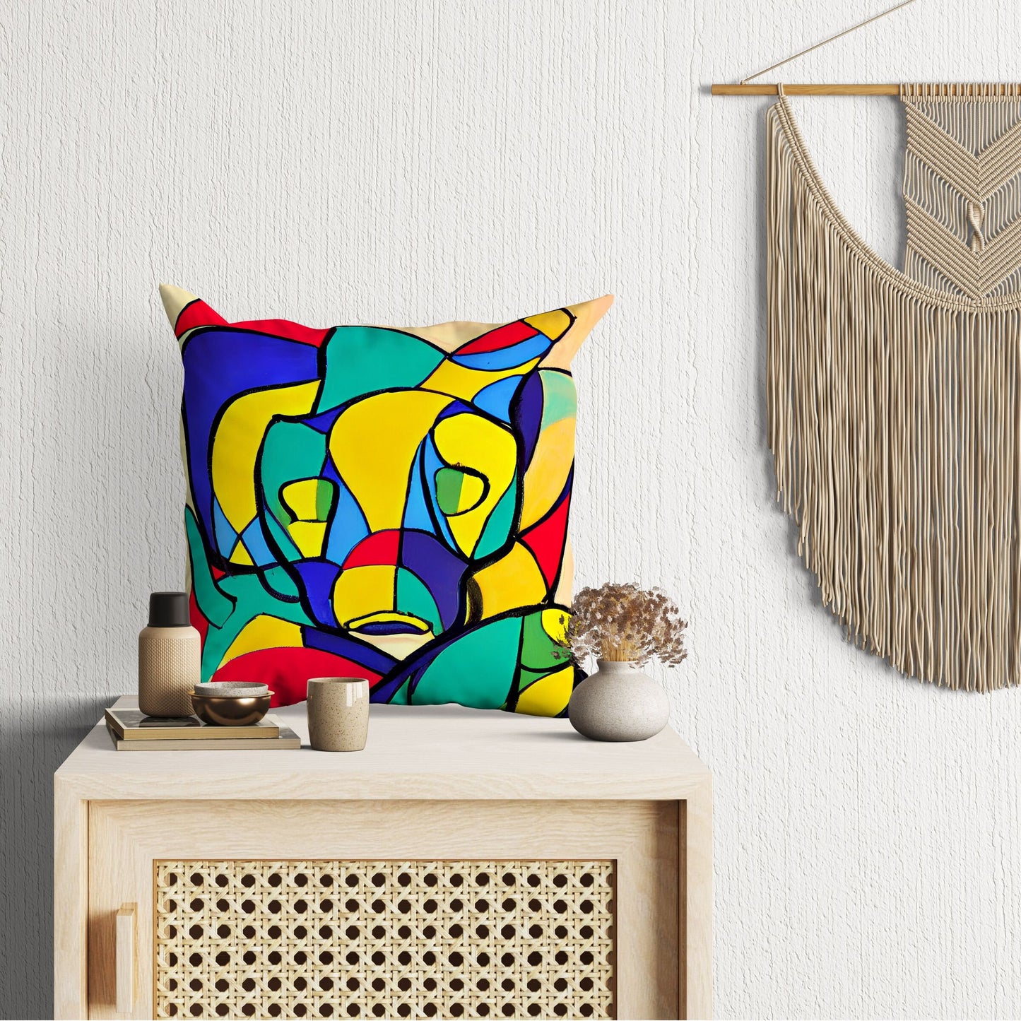Australian Wildlife Platypus Abstract Art Toss Pillow, Abstract Pillow, Original Art Pillow, Colorful Pillow Case, Contemporary Pillow