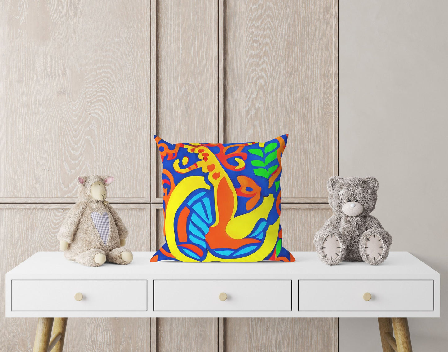 Abstract Original Art Throw Pillow, Abstract Pillow Case, Soft Pillow Cases, Colorful Pillow Case, Modern Pillow, 18 X 18 Pillow Covers