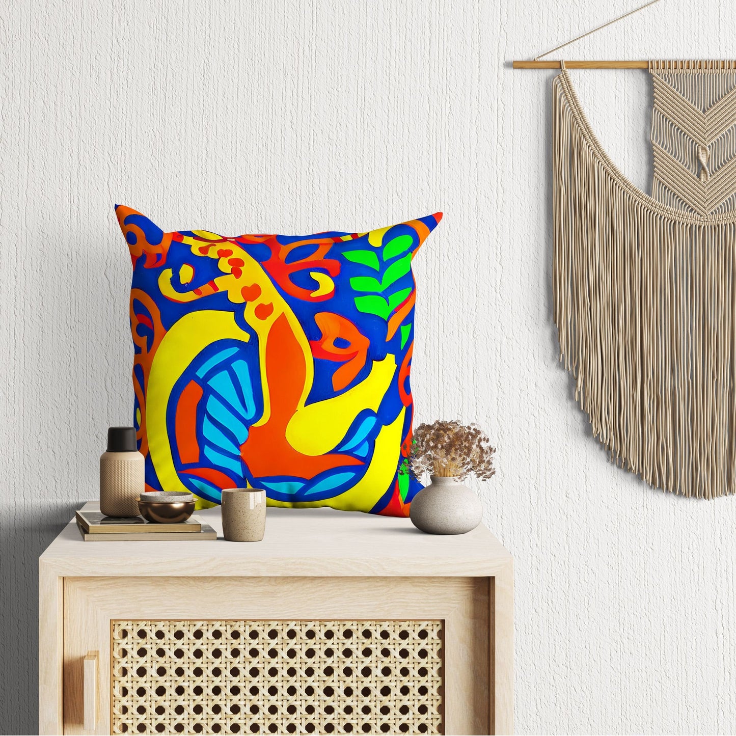 Abstract Original Art Throw Pillow, Abstract Pillow Case, Soft Pillow Cases, Colorful Pillow Case, Modern Pillow, 18 X 18 Pillow Covers