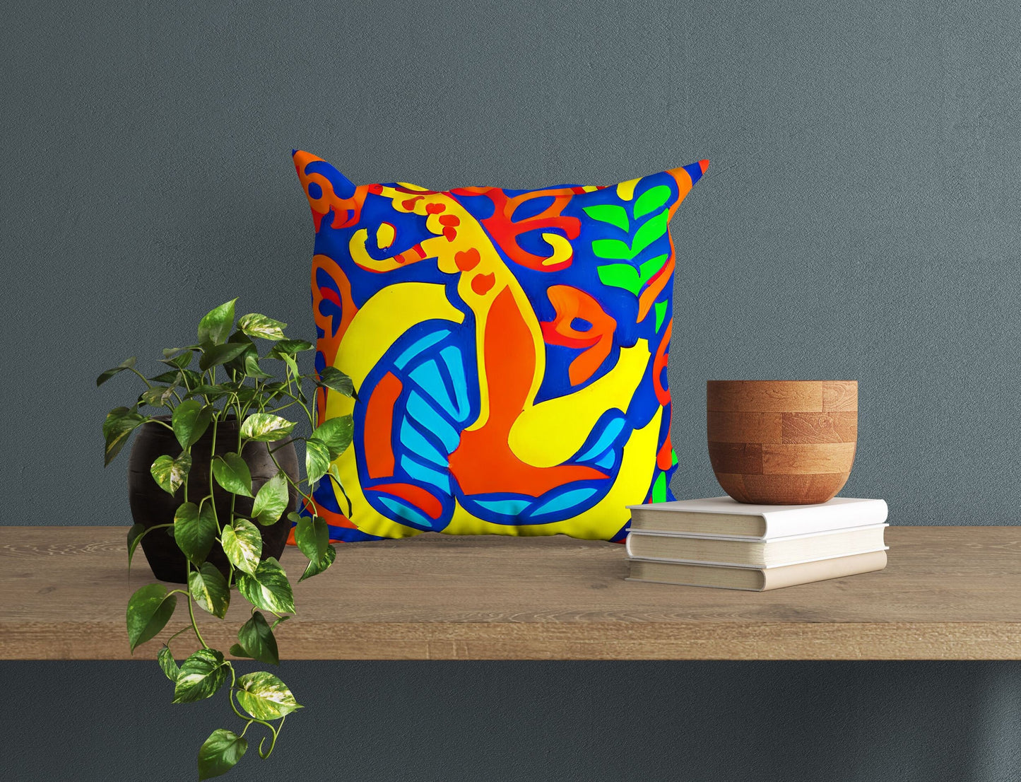 Abstract Original Art Throw Pillow, Abstract Pillow Case, Soft Pillow Cases, Colorful Pillow Case, Modern Pillow, 18 X 18 Pillow Covers