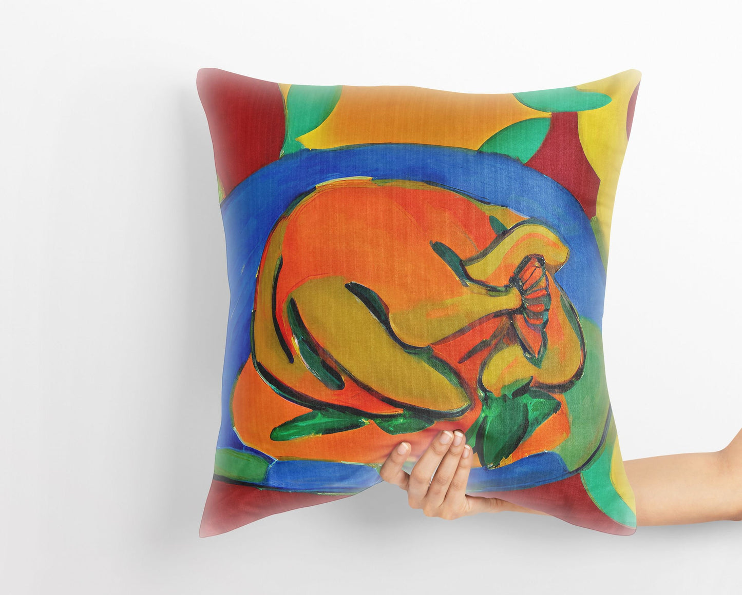 Thanksgiving Roast Turkey Original Art Pillow Case, Abstract Throw Pillow Cover, Original Art Pillow, Colorful Pillow Case, Fashion
