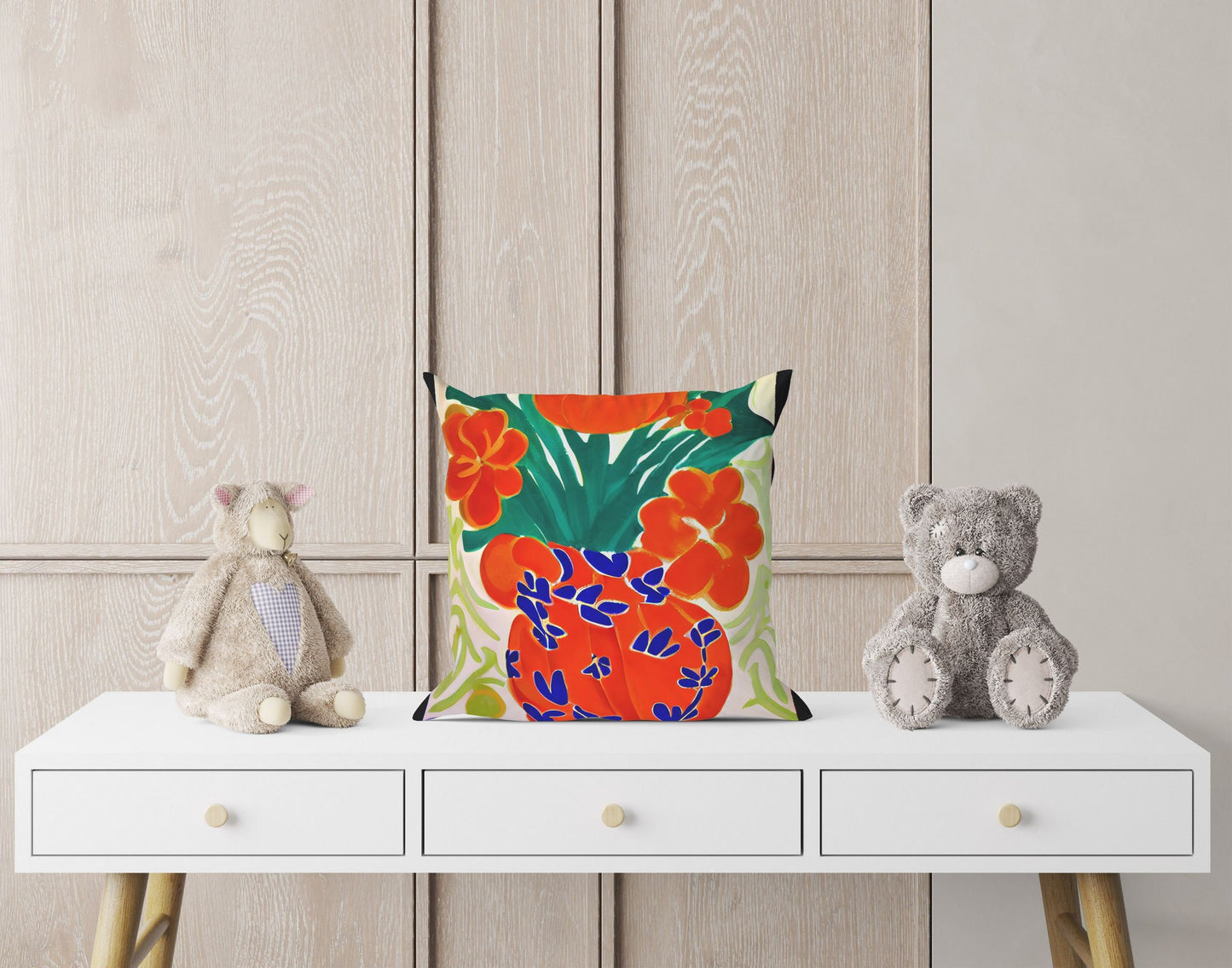 Still Life With Flowers Original Art Throw Pillow, Abstract Throw Pillow Cover, Art Pillow, Home Decor Pillow, Sofa Pillows