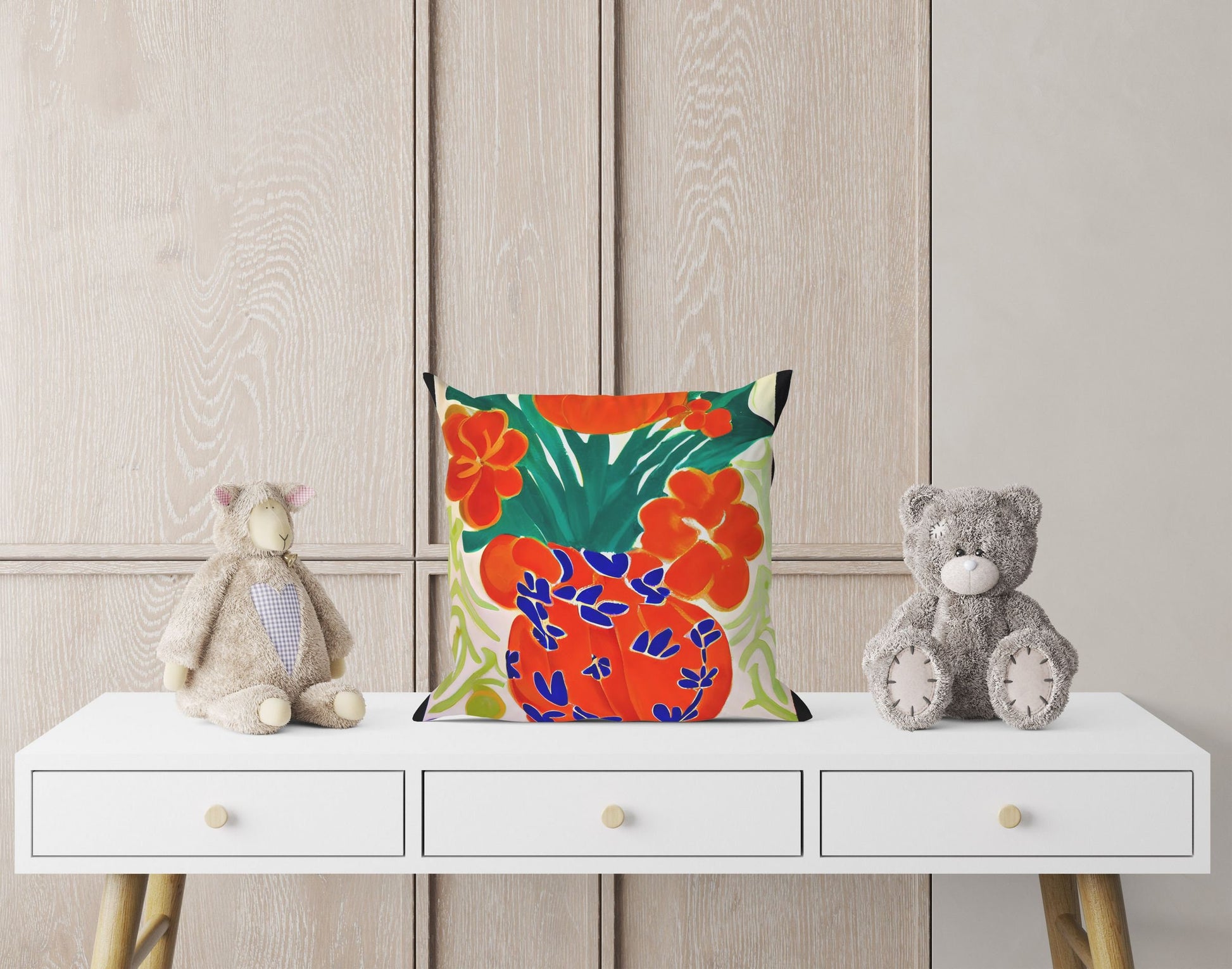 Still Life With Flowers Original Art Throw Pillow, Abstract Throw Pillow Cover, Art Pillow, Home Decor Pillow, Sofa Pillows