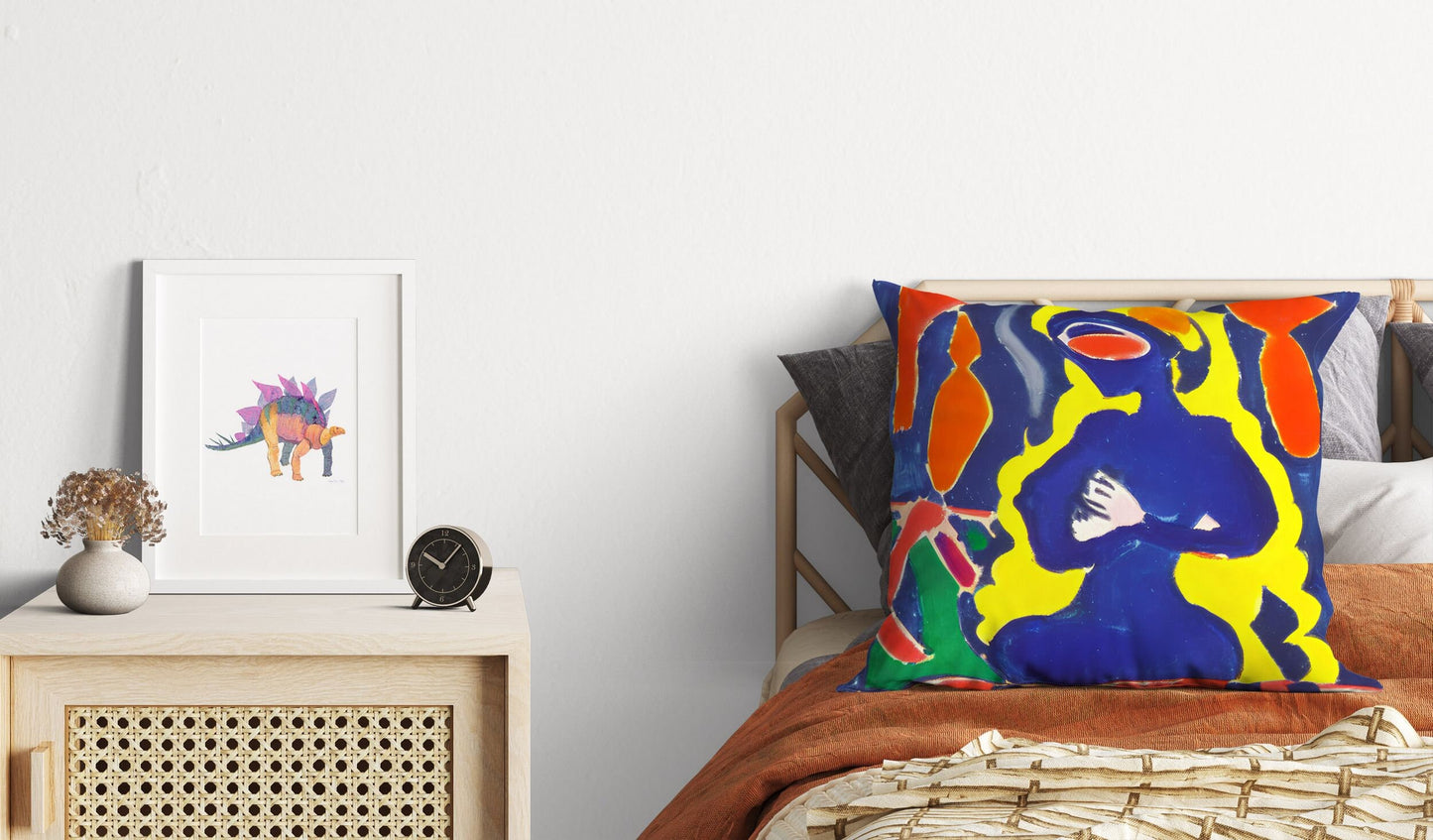 Abstract Girl Throw Pillow Cover, Abstract Pillow Case, Soft Pillow Cases, Colorful Pillow Case, Contemporary Pillow, Large Pillow Cases