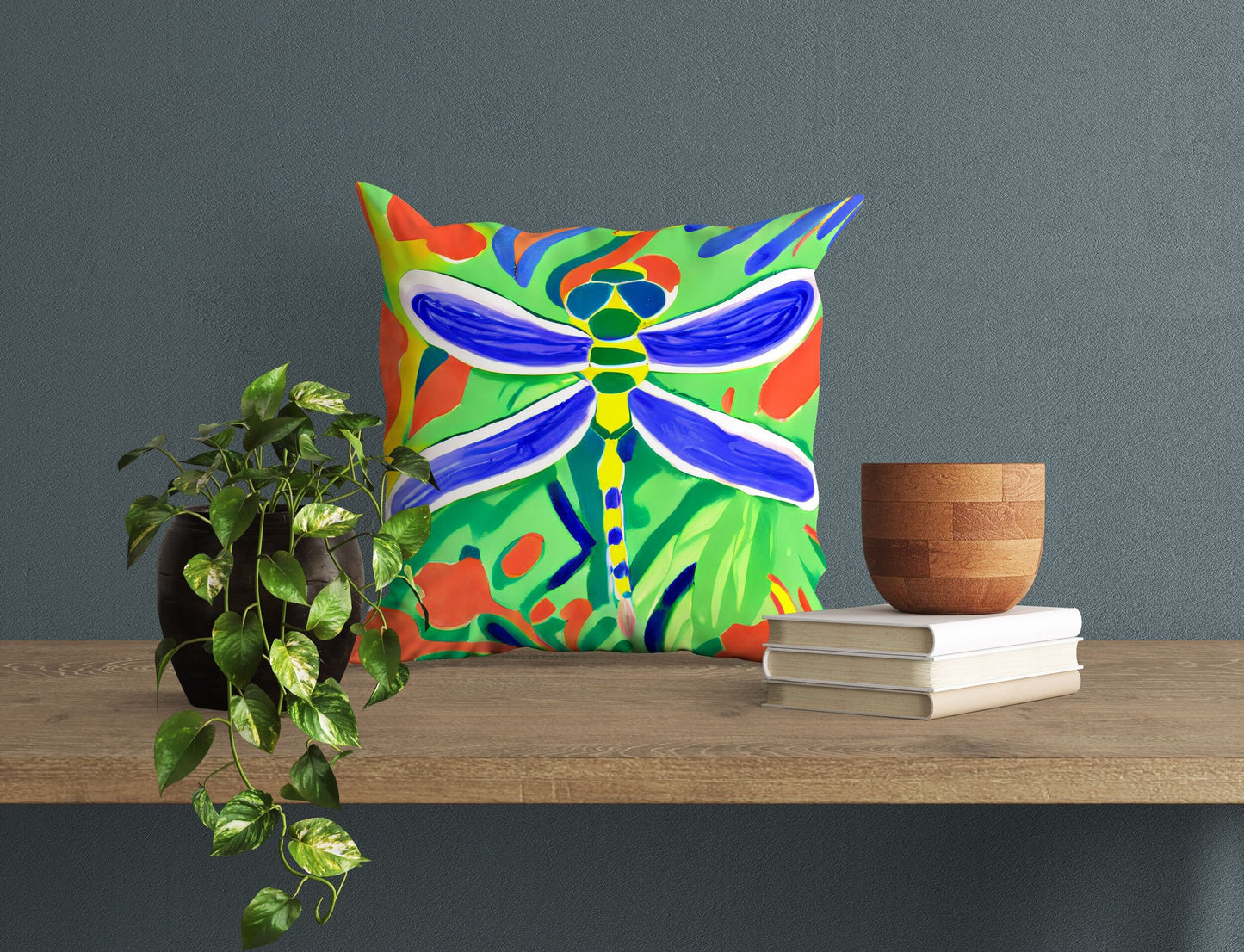 Dragonfly Tapestry Pillows, Abstract Pillow Case, Designer Pillow, Colorful Pillow Case, Fashion, 18 X 18 Pillow Covers, Home Decor Pillow