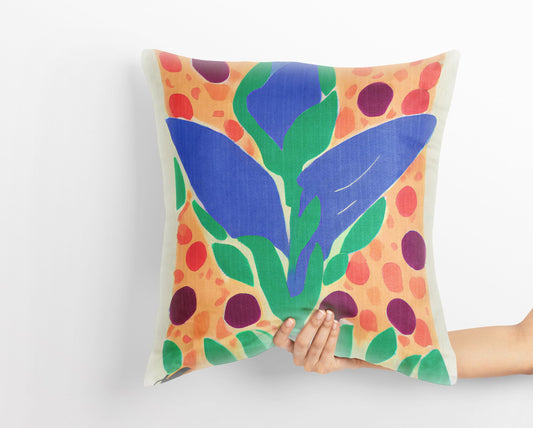A Grass Tapestry Pillows, Floral Pillow Cases, Artist Pillow, Colorful Pillow Case, Watercolor Pillow Cases, Square Pillow, Playroom Decor